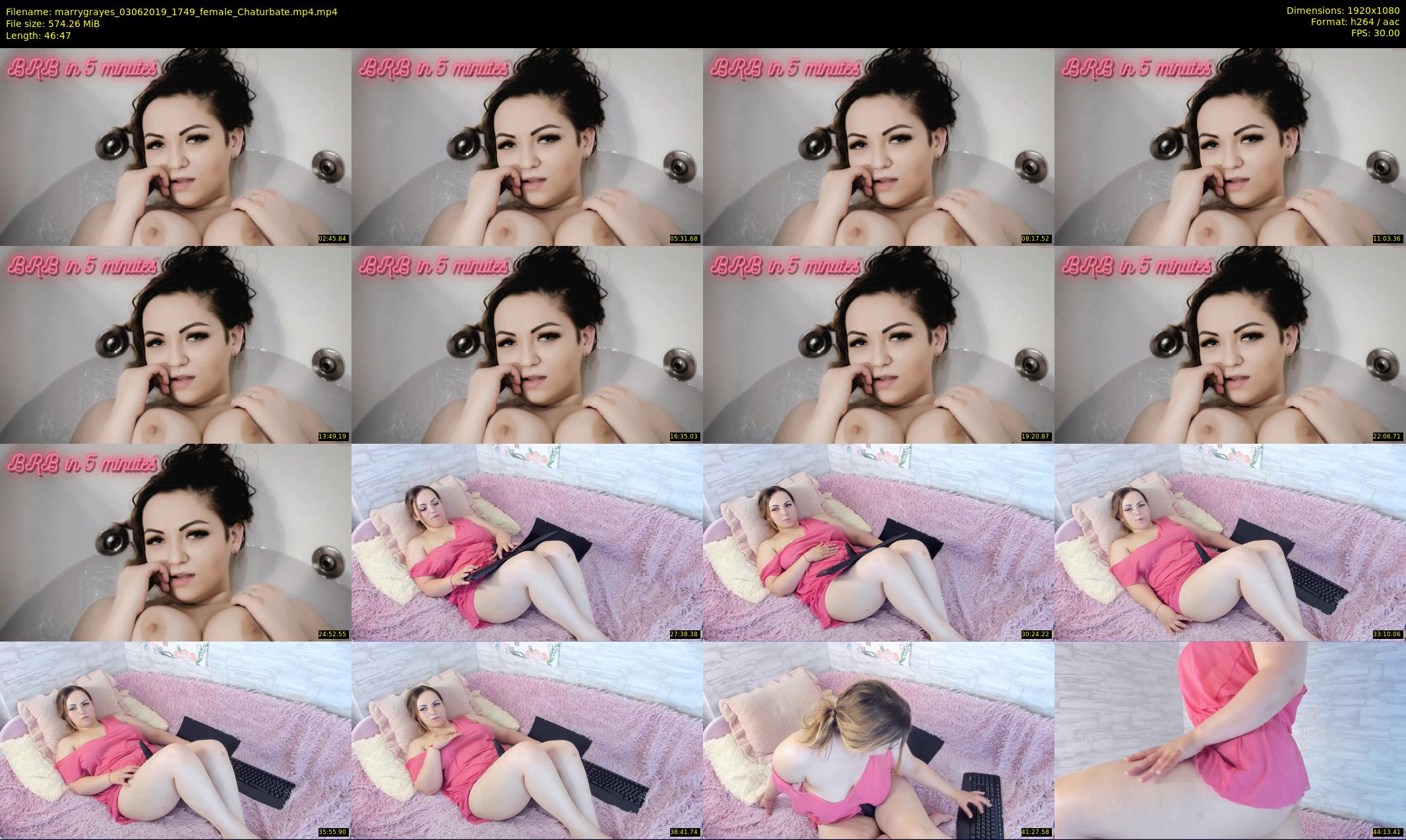 marrygrayes — 47 minute Chaturbate female cam show recording, 1080p, Jun 3, 2019