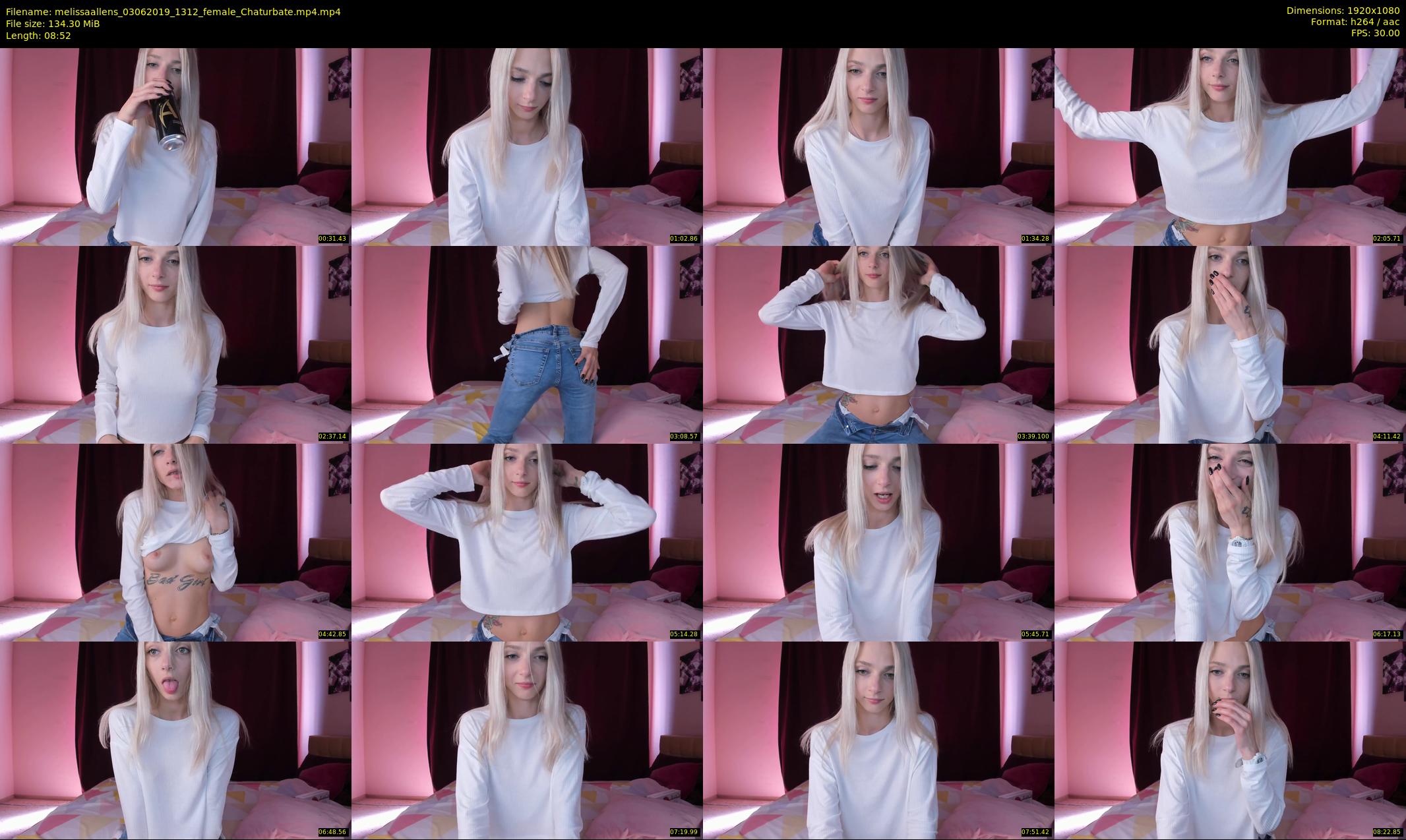 melissaallens — 9 minute Chaturbate female cam show recording, 1080p, Jun 3, 2019