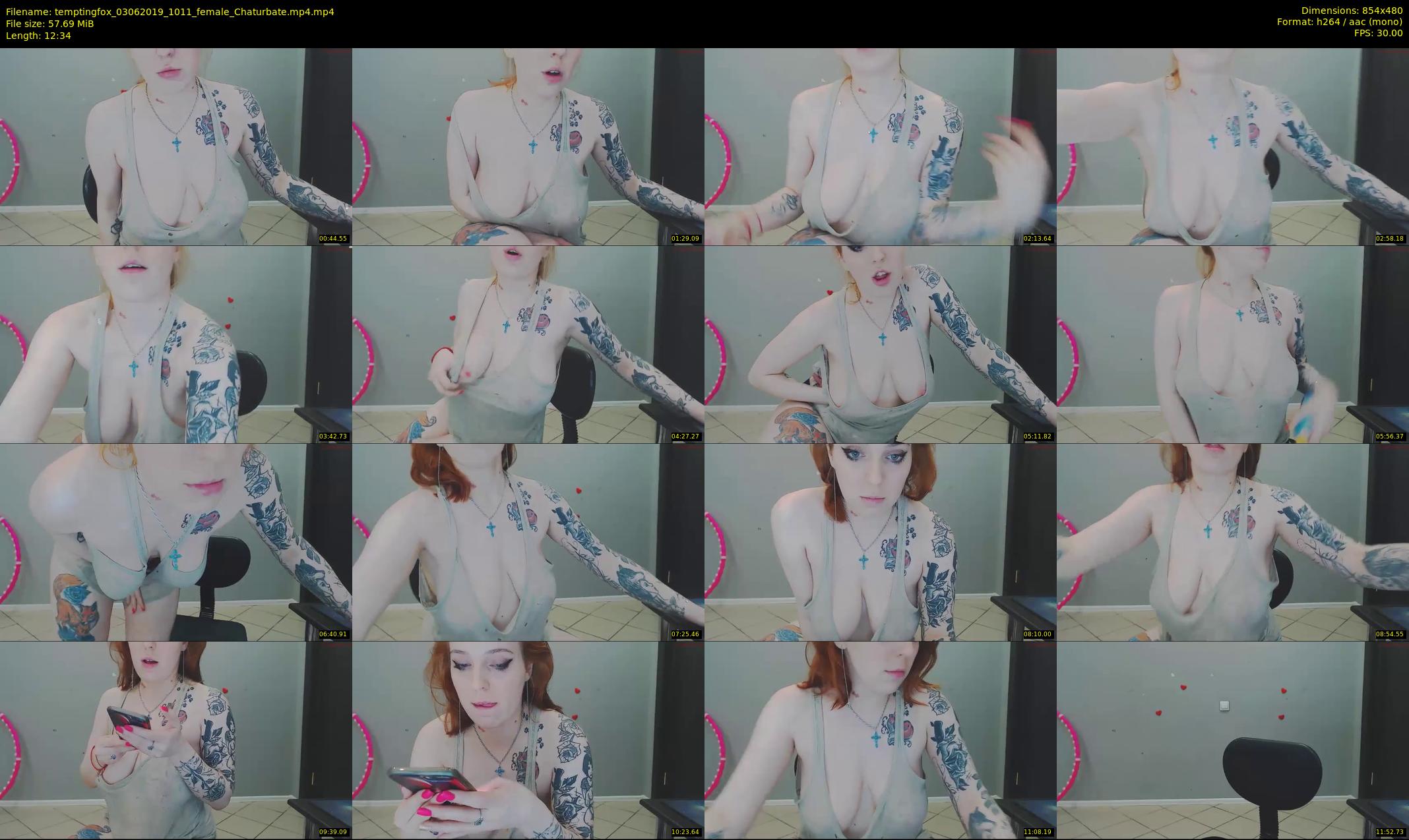 temptingfox — 13 minute Chaturbate female cam show recording, 480p, Jun 3, 2019