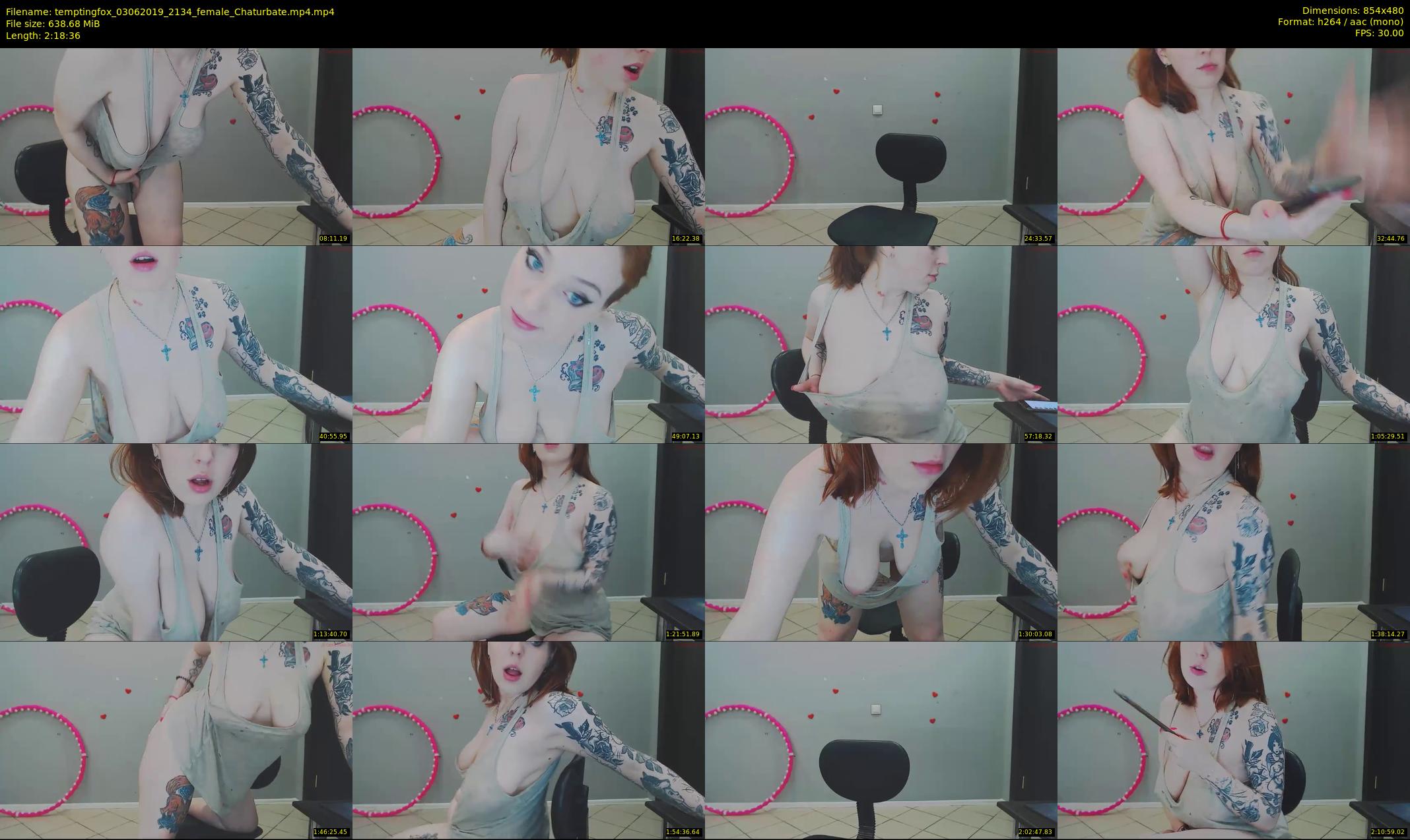 temptingfox — 139 minute Chaturbate female cam show recording, 480p, Jun 3, 2019