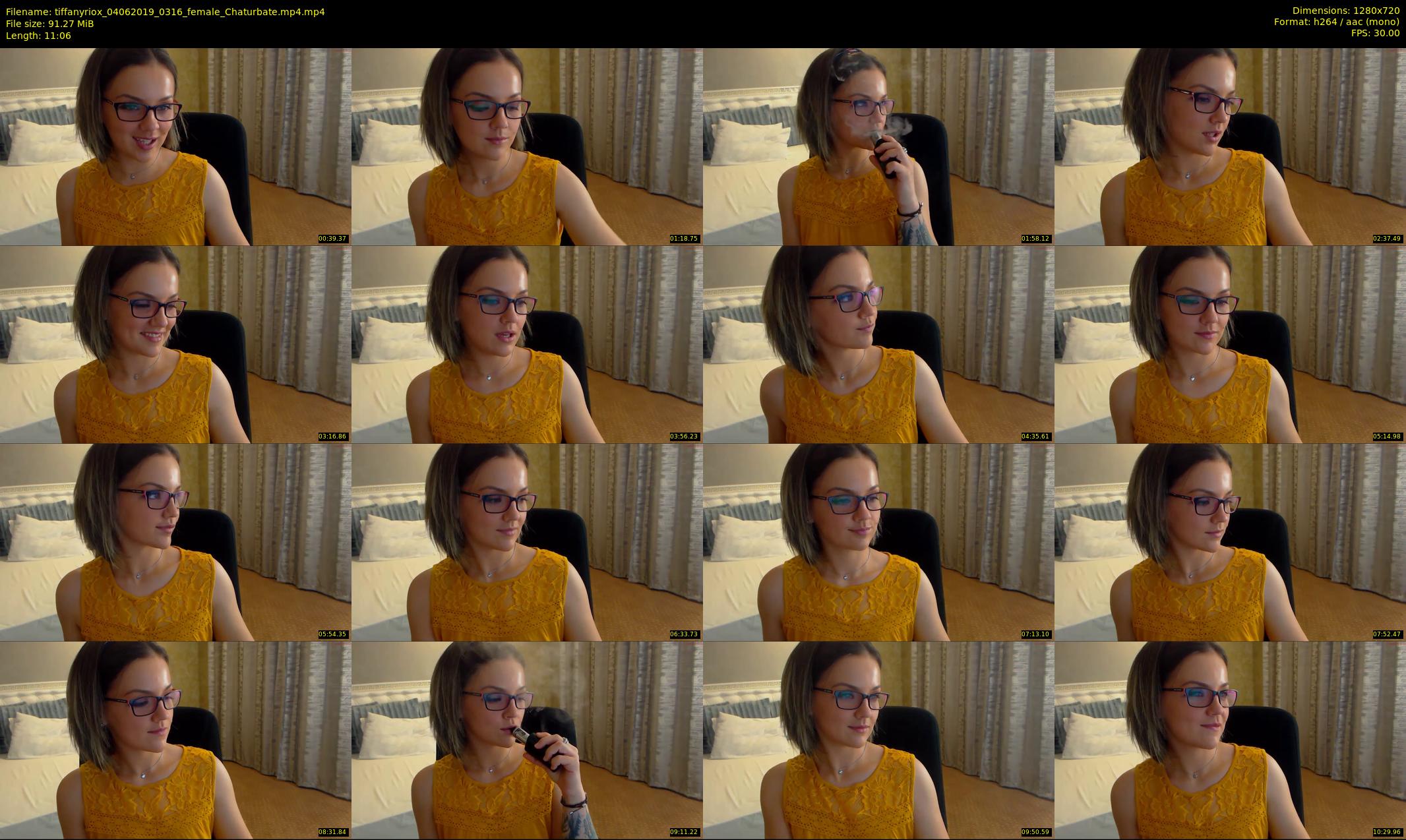 tiffanyriox — 12 minute Chaturbate female cam show recording, 720p, Jun 4, 2019