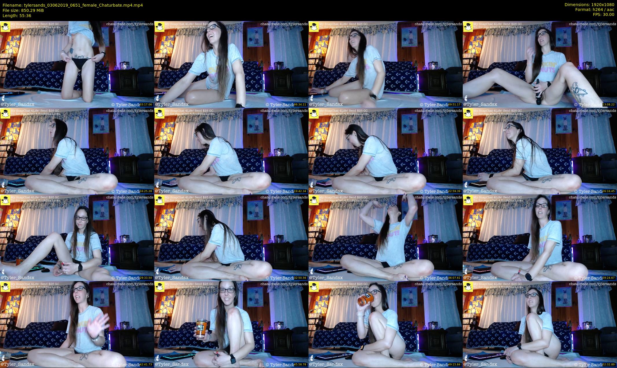 tylersands — 56 minute Chaturbate female cam show recording, 1080p, Jun 3, 2019