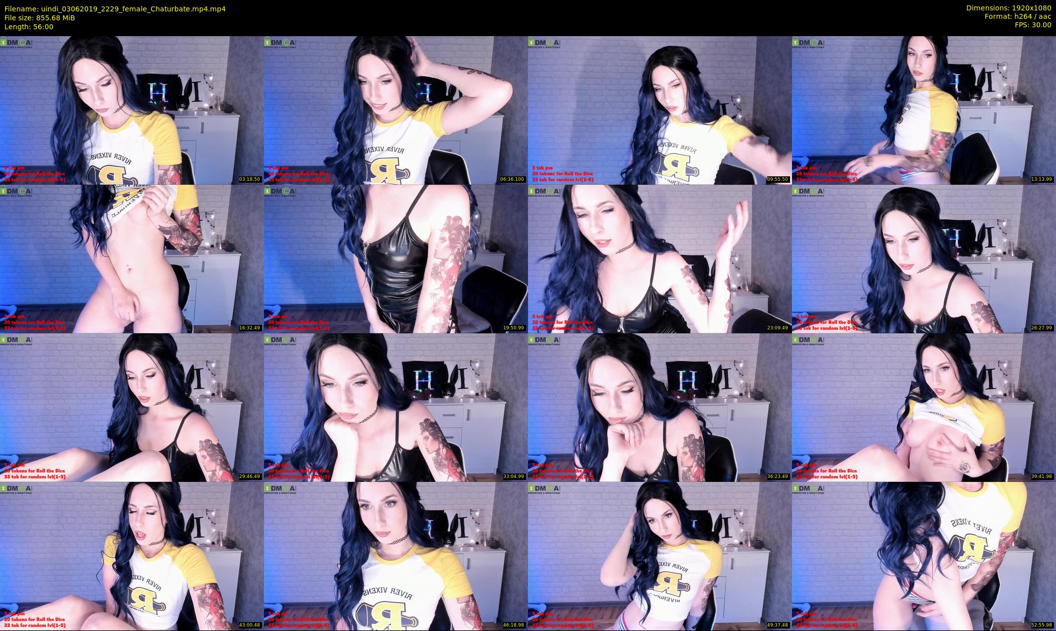 uindi — 56 minute Chaturbate female cam show recording, 1080p, Jun 3, 2019
