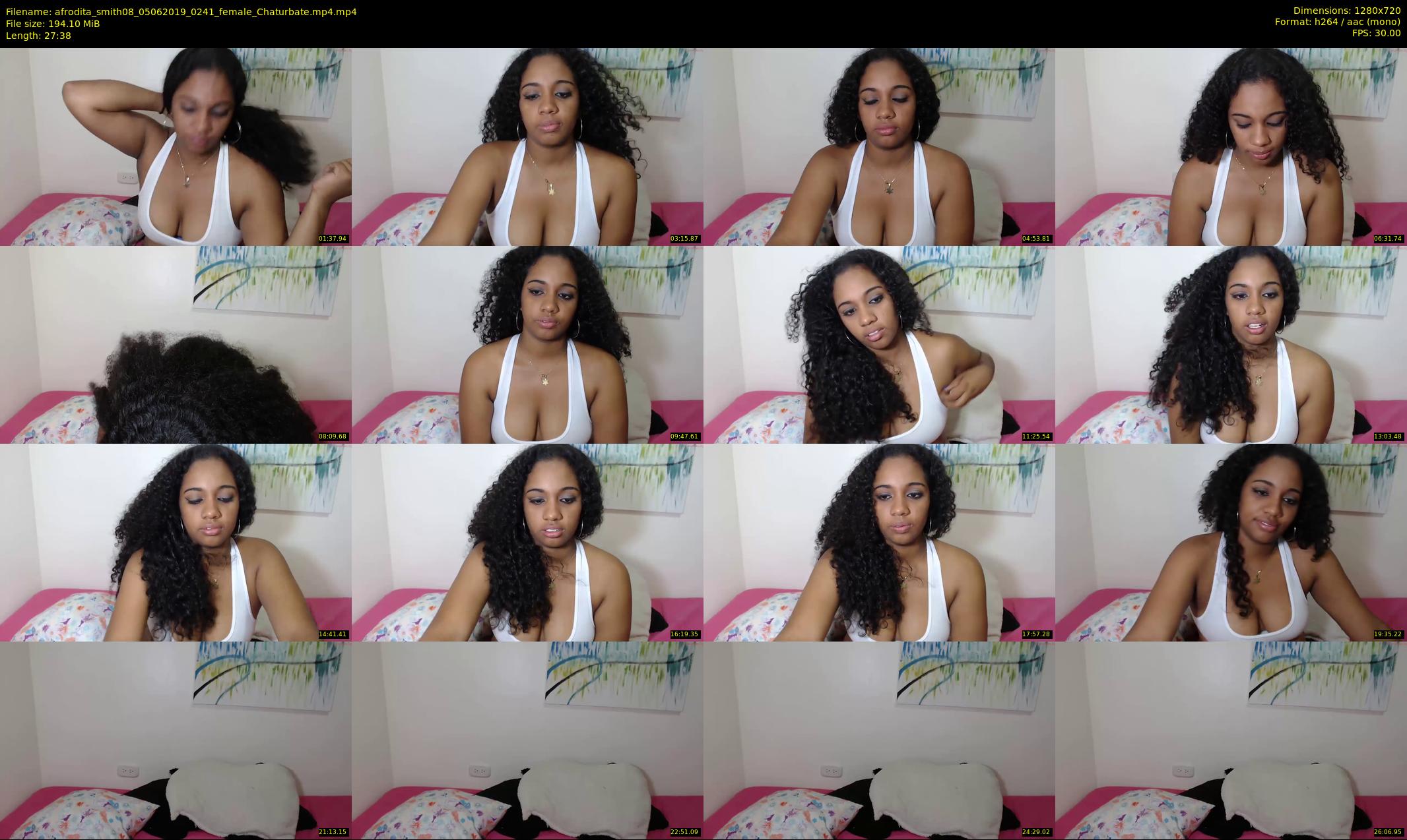 afrodita_smith08 — 28 minute Chaturbate female cam show recording, 720p, Jun 5, 2019