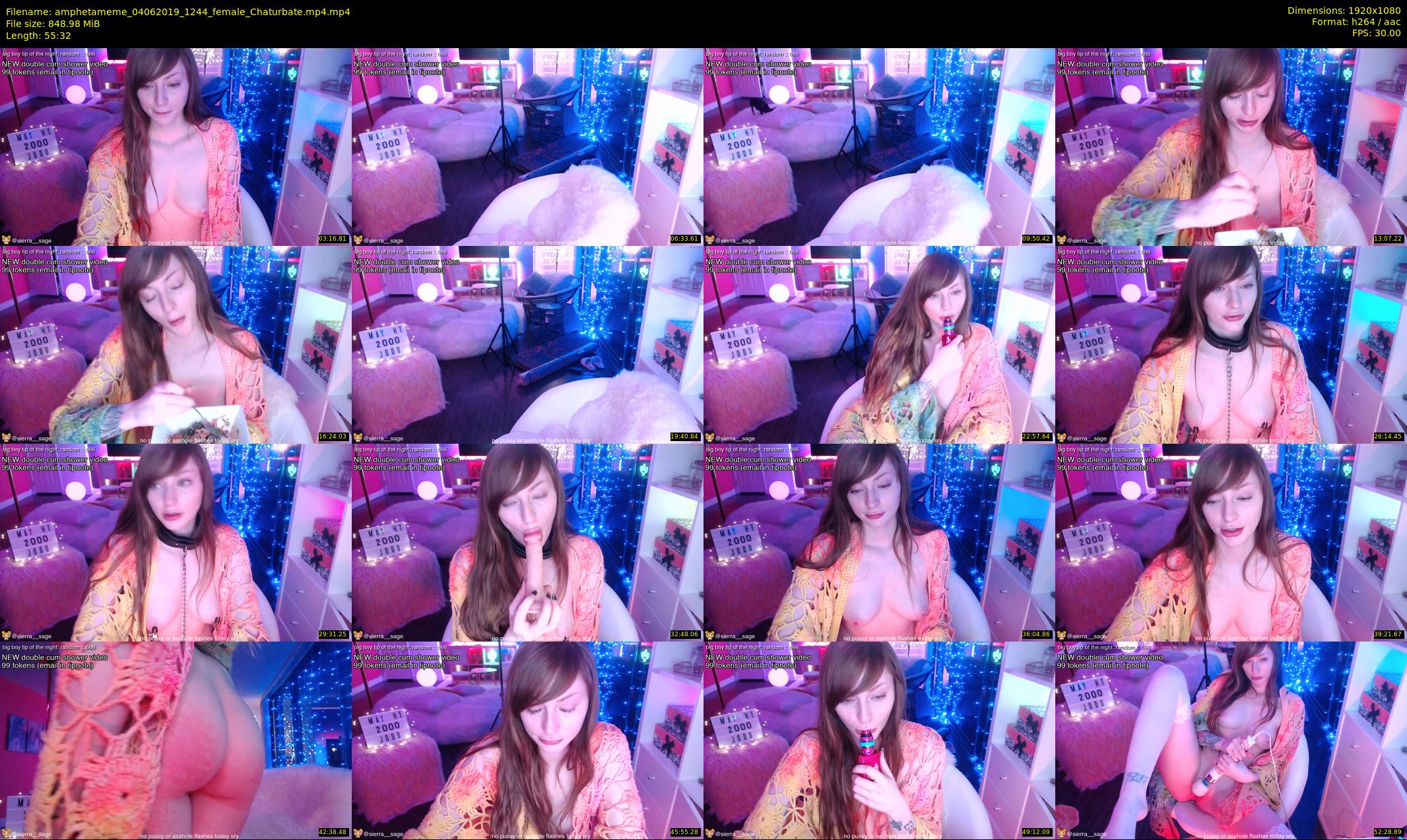 amphetameme — 56 minute Chaturbate female cam show recording, 1080p, Jun 4, 2019