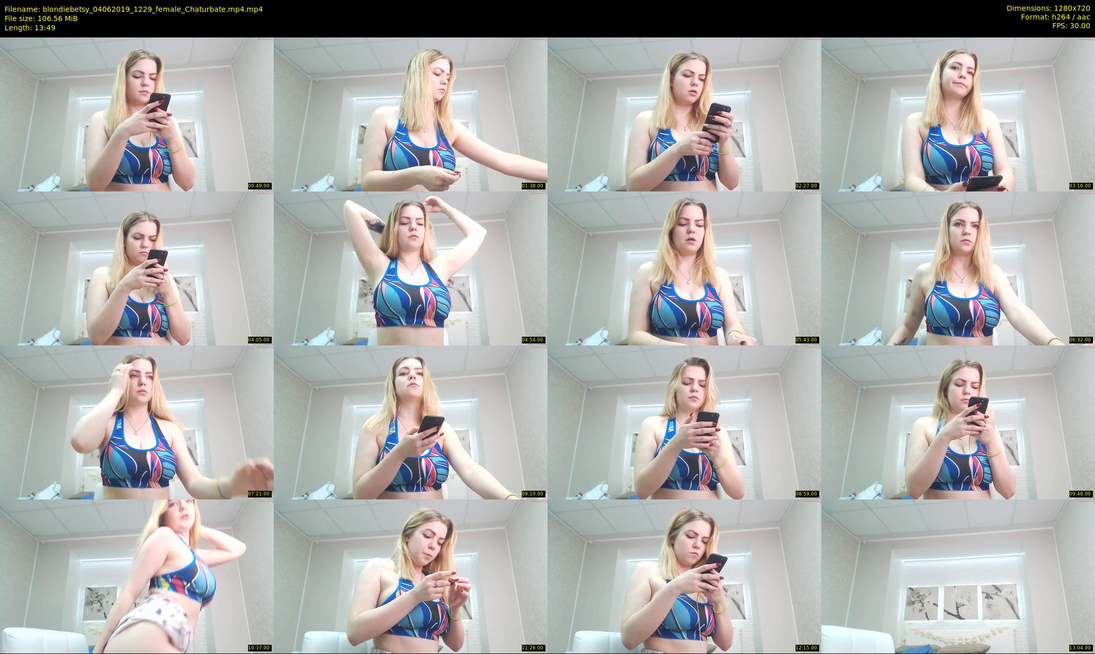blondiebetsy — 14 minute Chaturbate female cam show recording, 720p, Jun 4, 2019