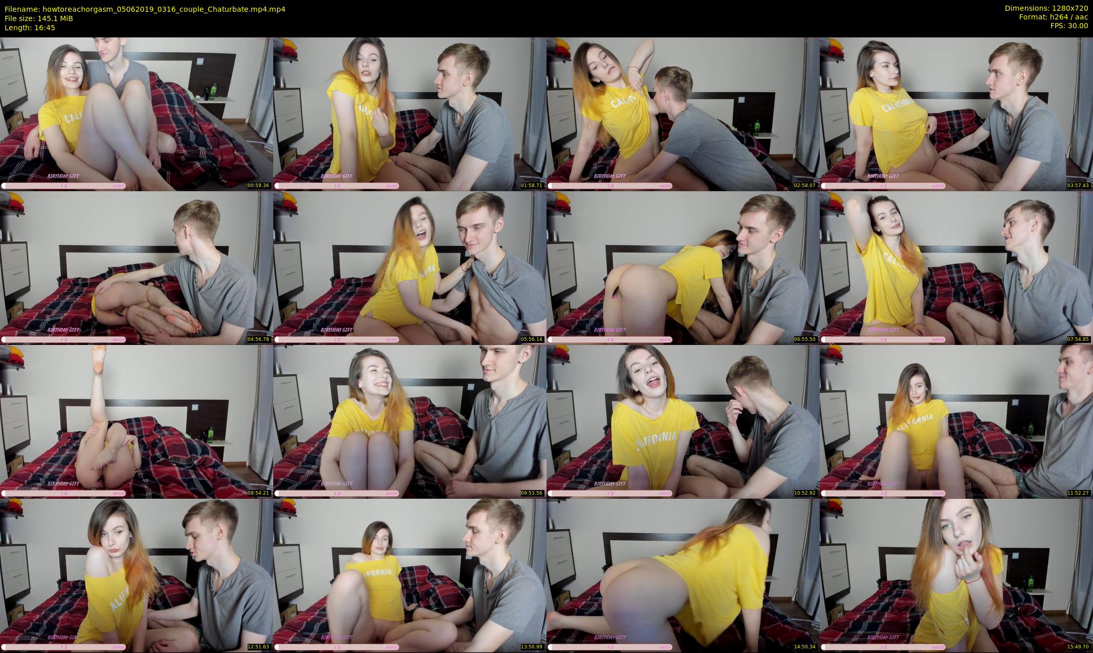 howtoreachorgasm — 17 minute Chaturbate couple cam show recording, 720p, Jun 5, 2019