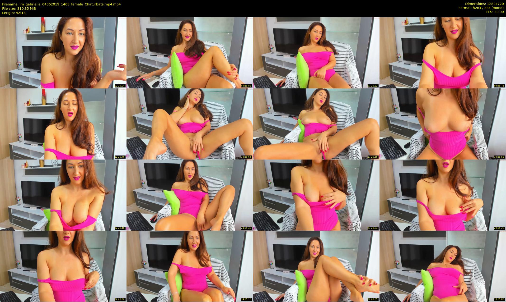 im_gabrielle — 43 minute Chaturbate female cam show recording, 720p, Jun 4, 2019