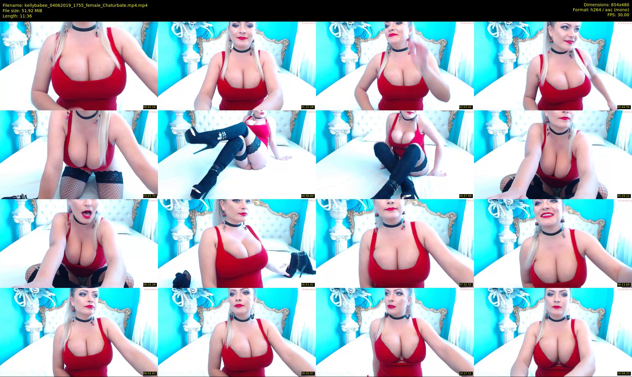 kellybabee — 12 minute Chaturbate female cam show recording, 480p, Jun 4, 2019