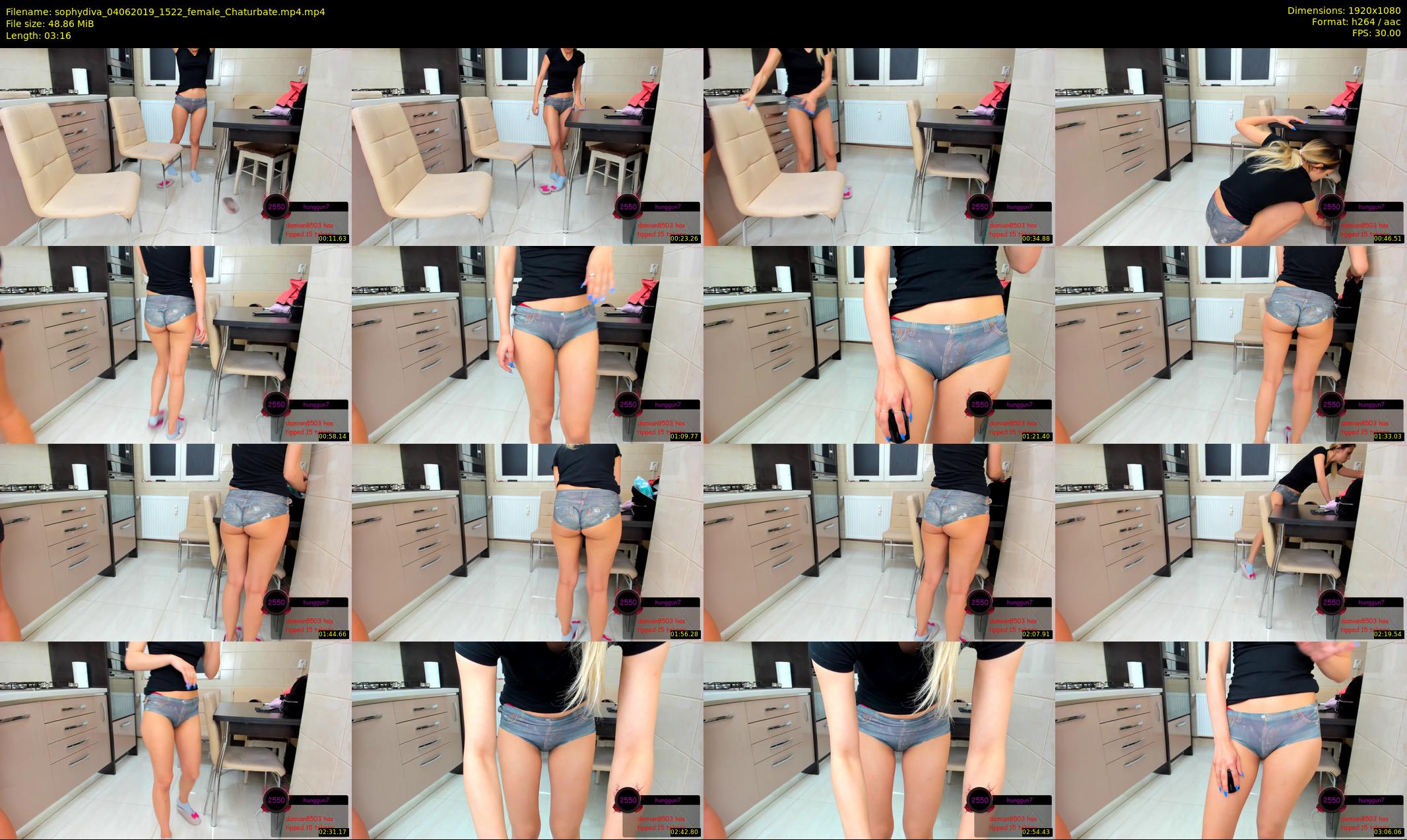 sophydiva — 4 minute Chaturbate female cam show recording, 1080p, Jun 4, 2019