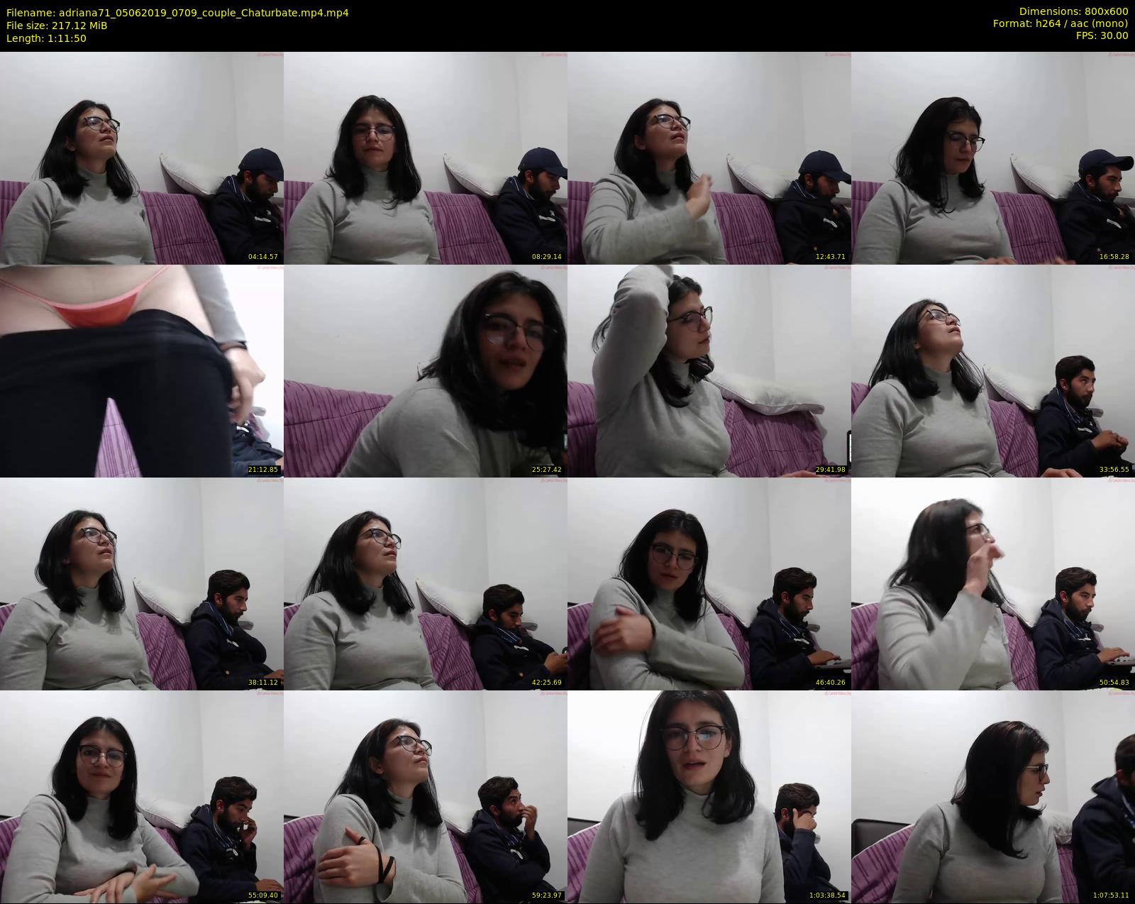 adriana71 — 72 minute Chaturbate couple cam show recording, 480p, Jun 5, 2019