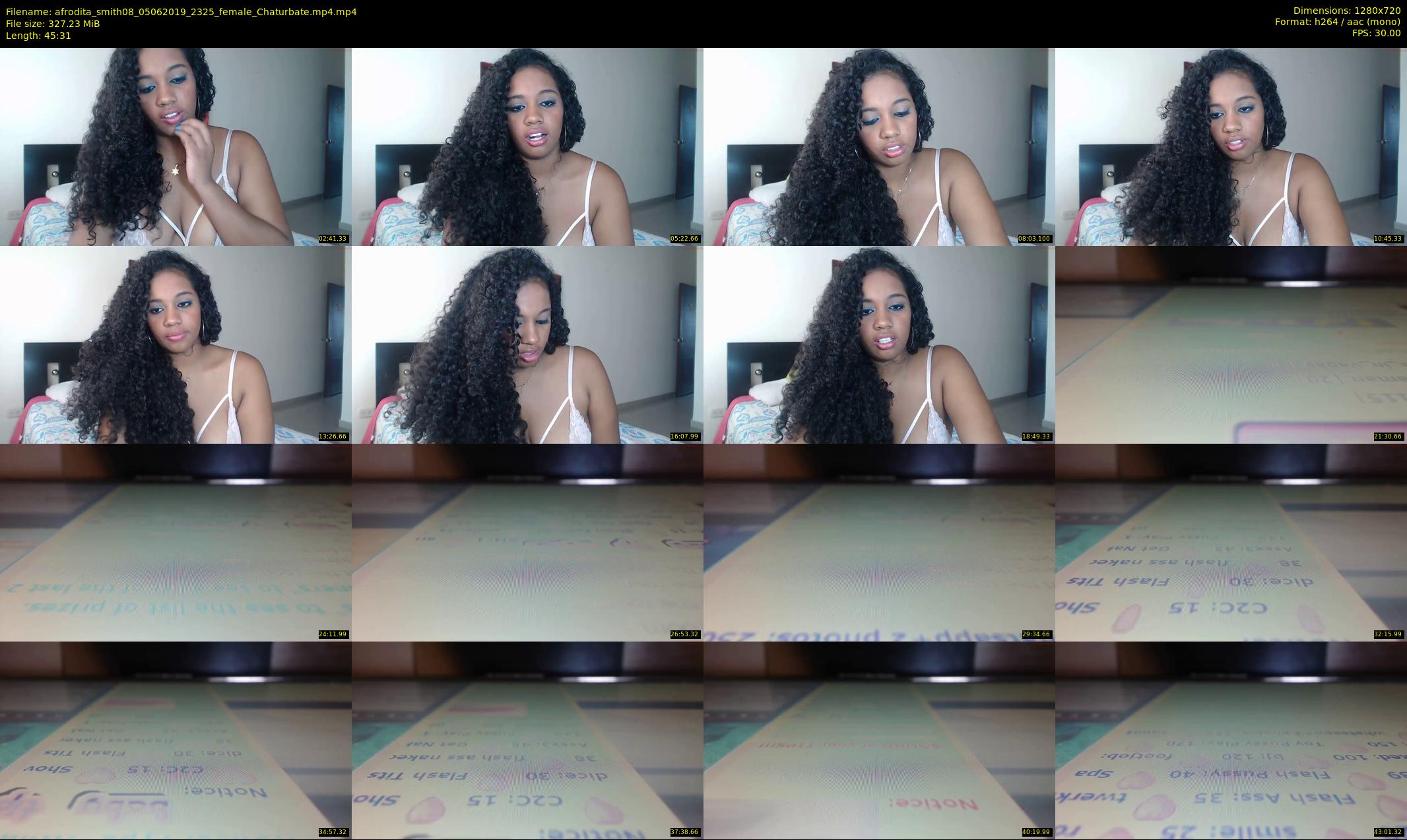 afrodita_smith08 — 46 minute Chaturbate female cam show recording, 720p, Jun 5, 2019