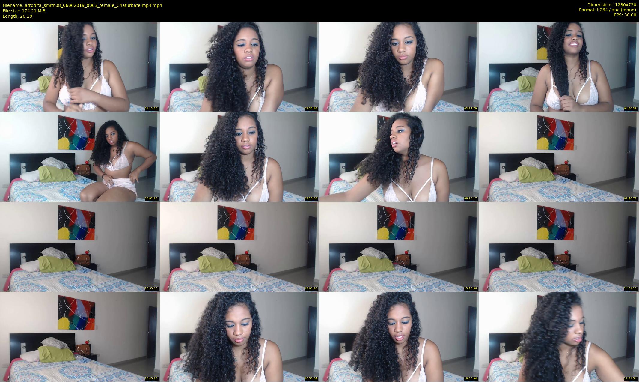 afrodita_smith08 — 21 minute Chaturbate female cam show recording, 720p, Jun 6, 2019