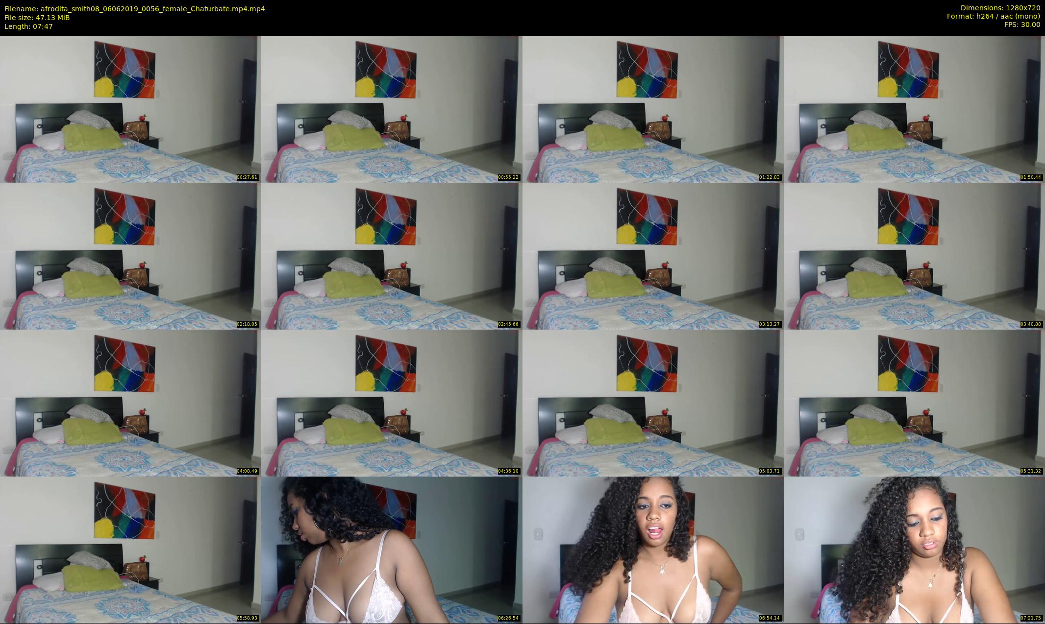afrodita_smith08 — 8 minute Chaturbate female cam show recording, 720p, Jun 6, 2019