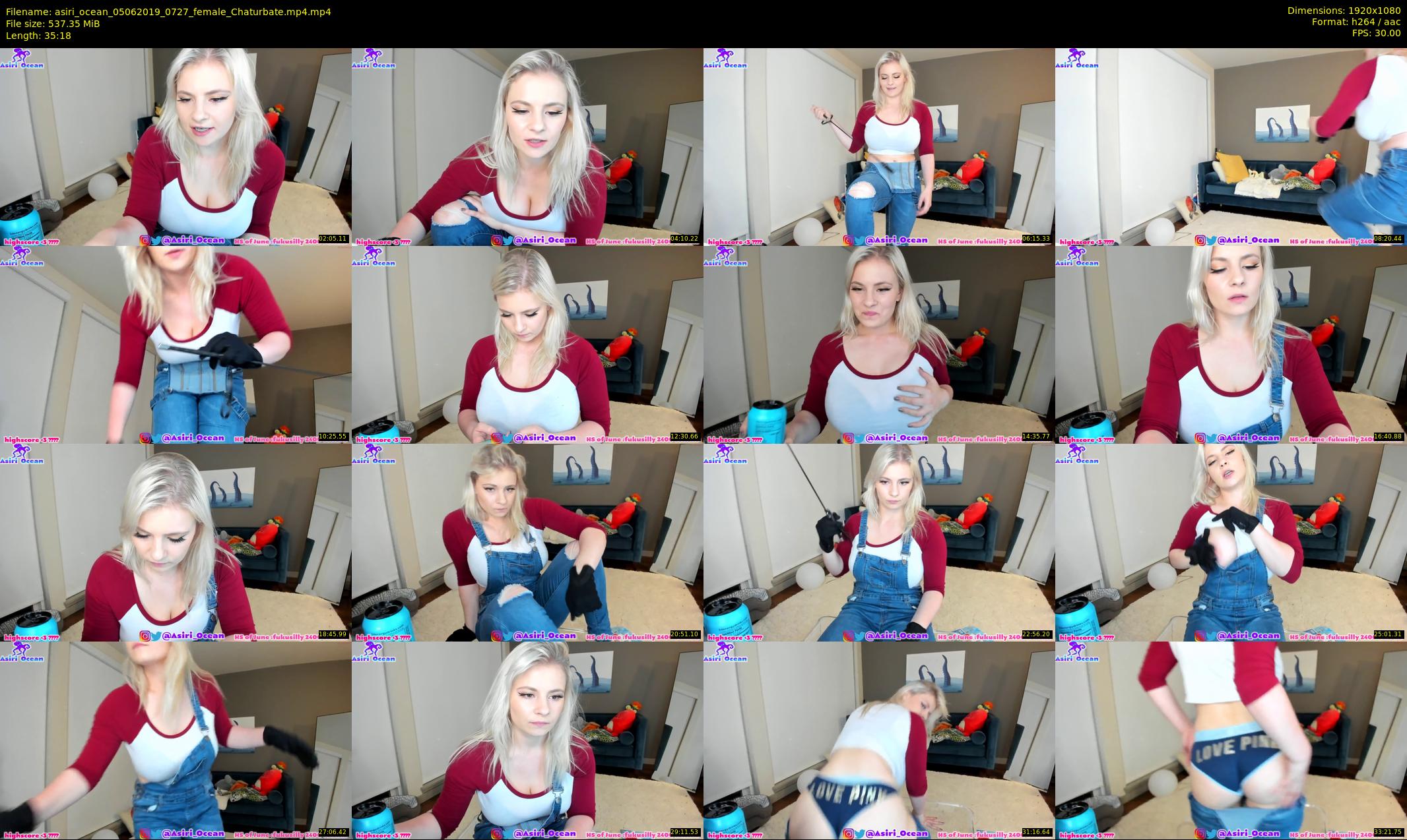 asiri_ocean — 36 minute Chaturbate female cam show recording, 1080p, Jun 5, 2019