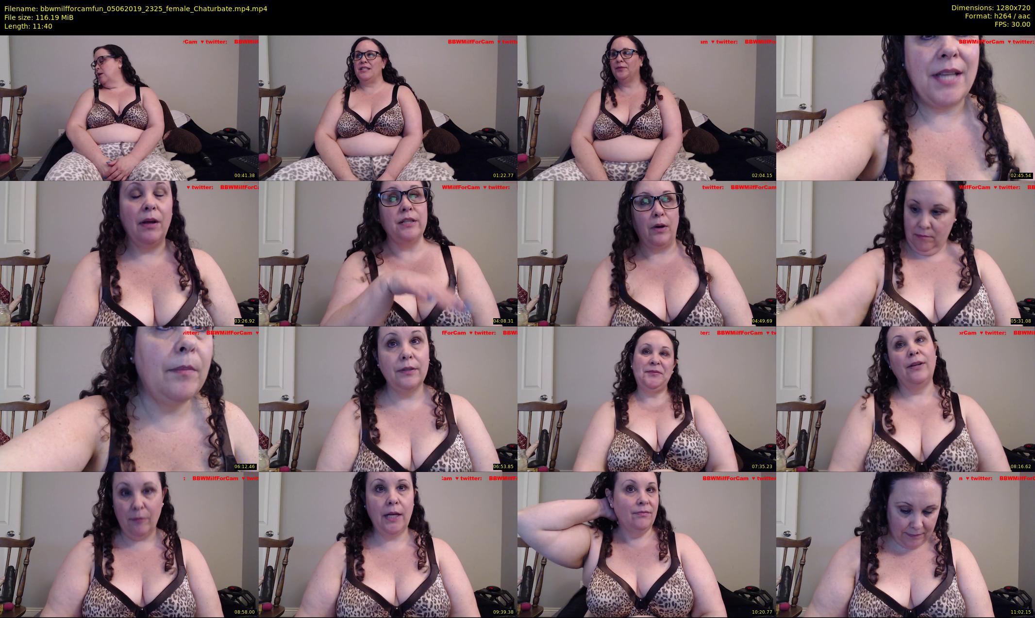 bbwmilfforcamfun — 12 minute Chaturbate female cam show recording, 720p, Jun 5, 2019