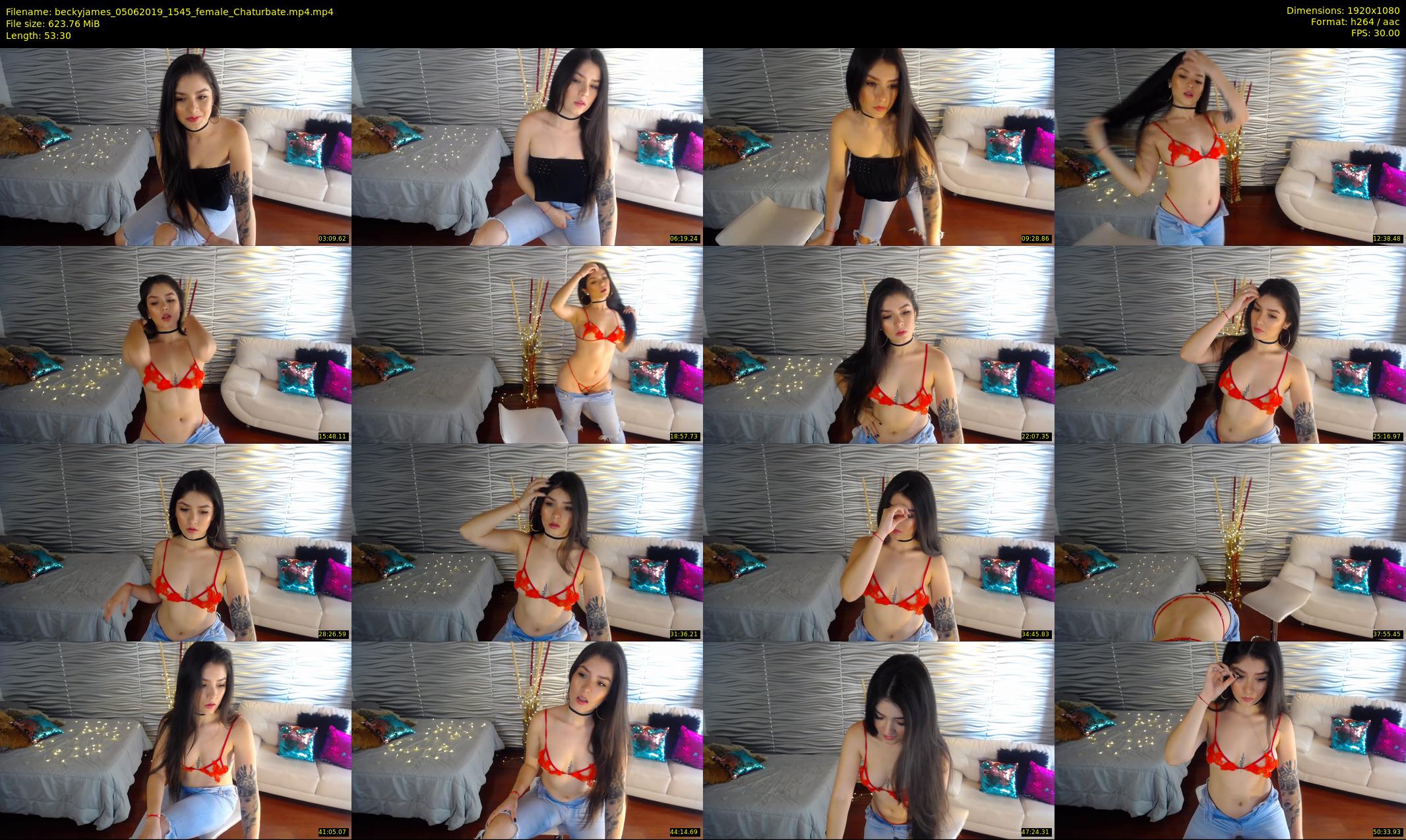 beckyjames — 54 minute Chaturbate female cam show recording, 1080p, Jun 5, 2019