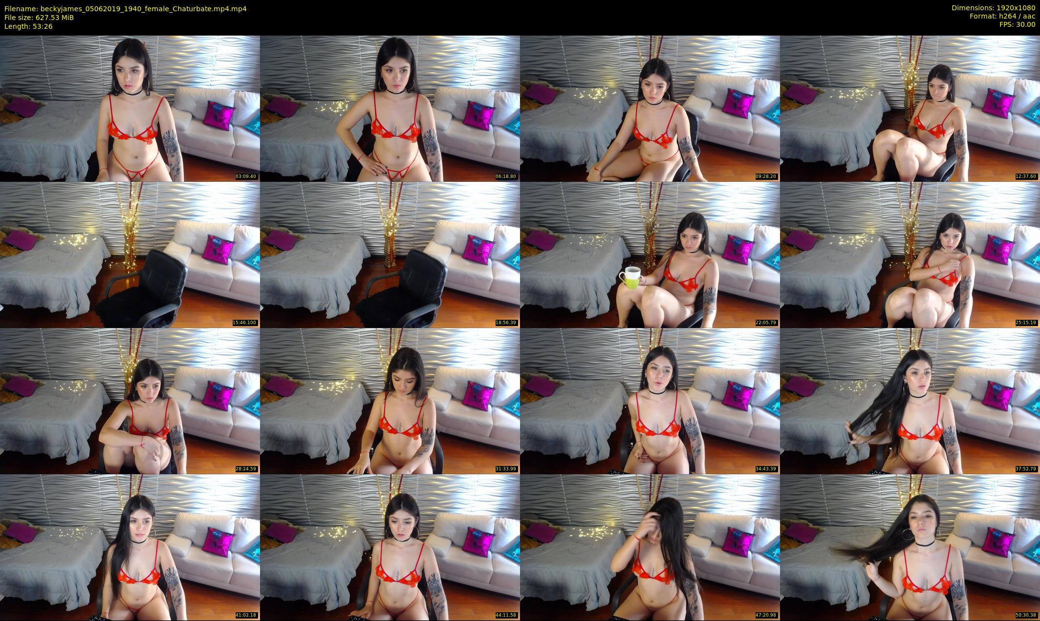 beckyjames — 54 minute Chaturbate female cam show recording, 1080p, Jun 5, 2019
