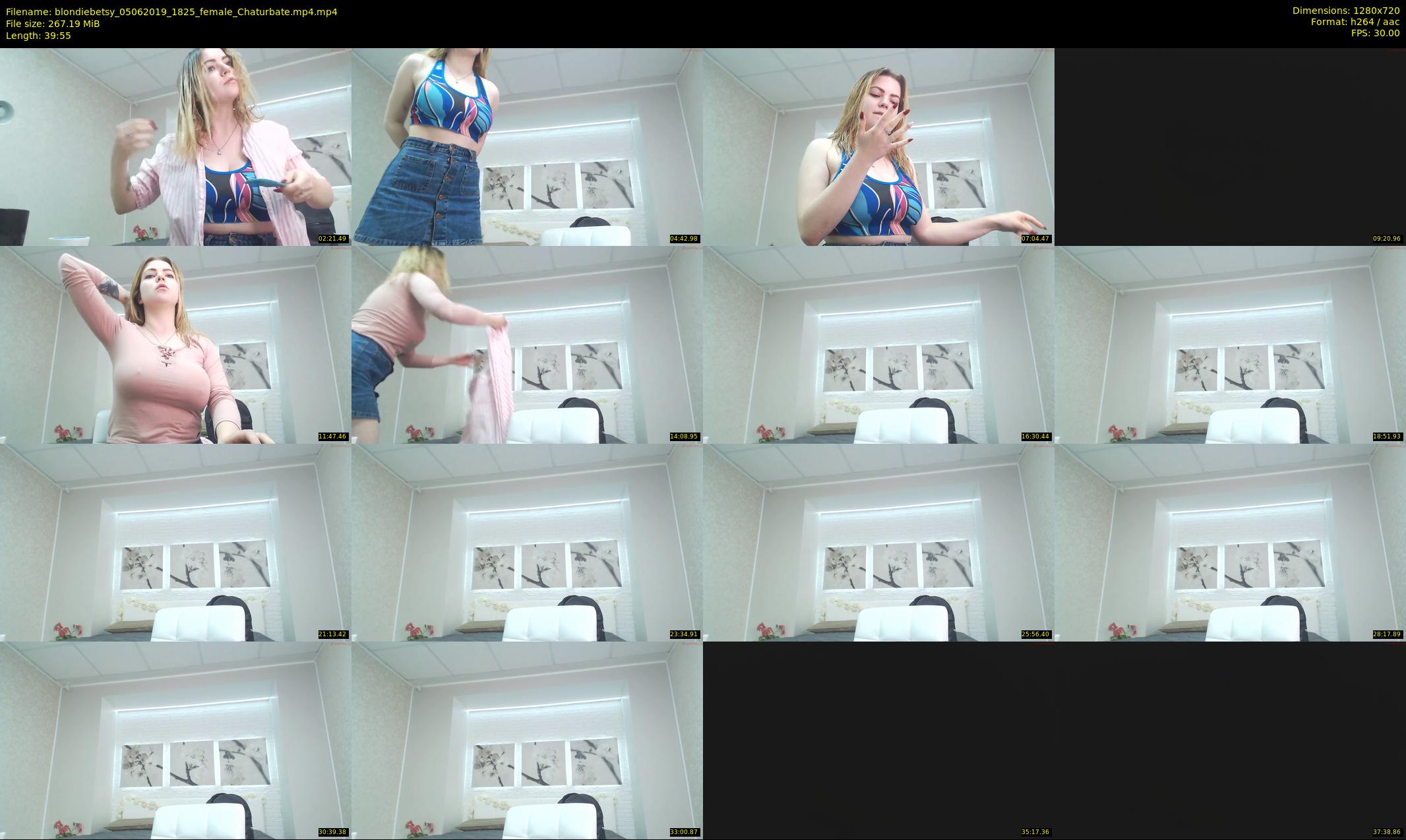 blondiebetsy — 40 minute Chaturbate female cam show recording, 720p, Jun 5, 2019