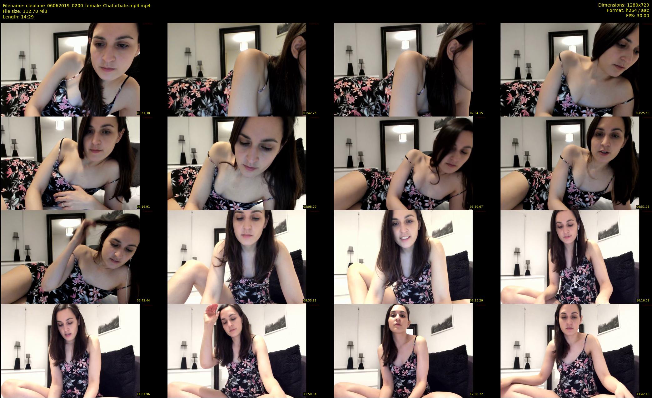 cleolane — 15 minute Chaturbate female cam show recording, 720p, Jun 6, 2019