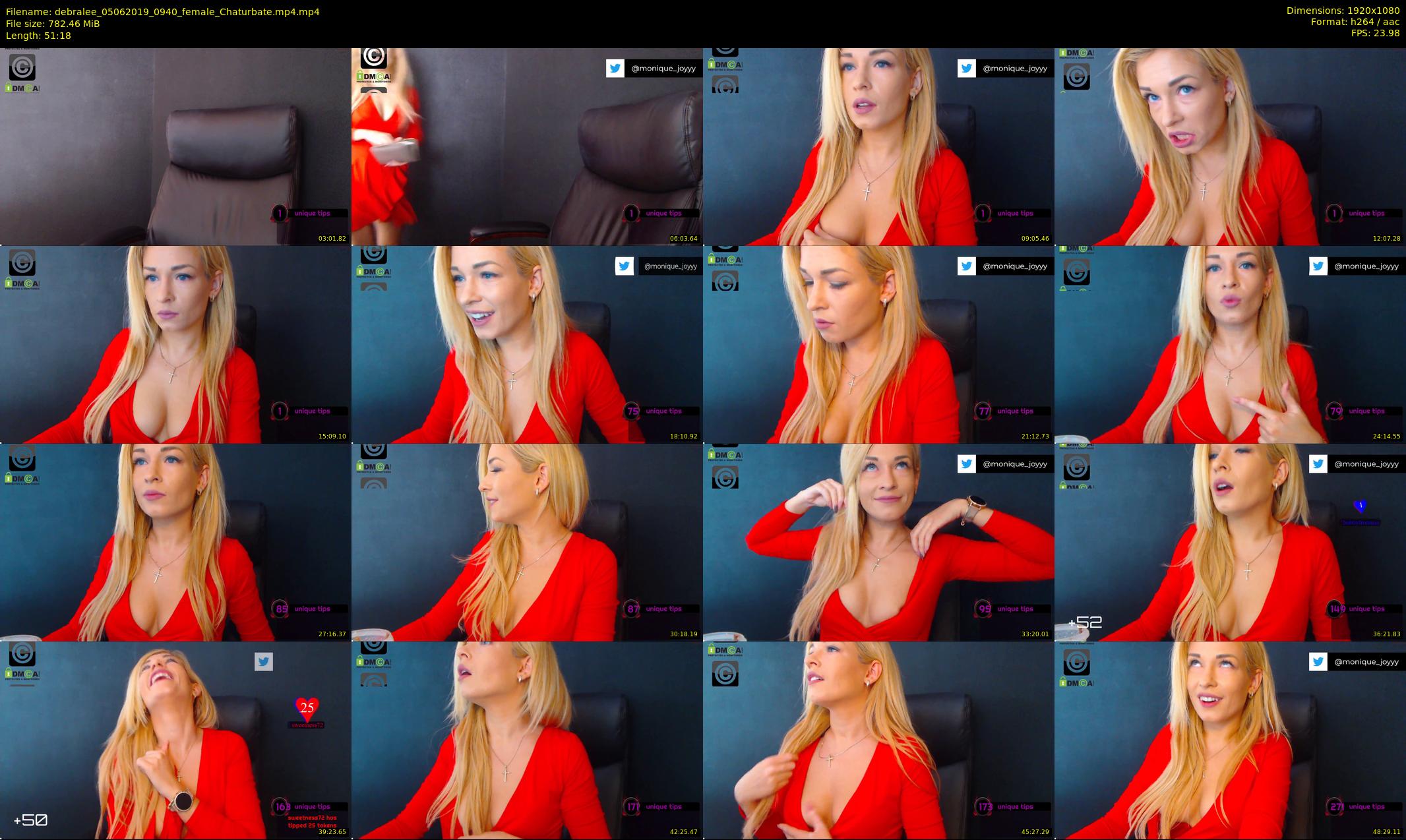 debralee — 52 minute Chaturbate female cam show recording, 1080p, Jun 5, 2019