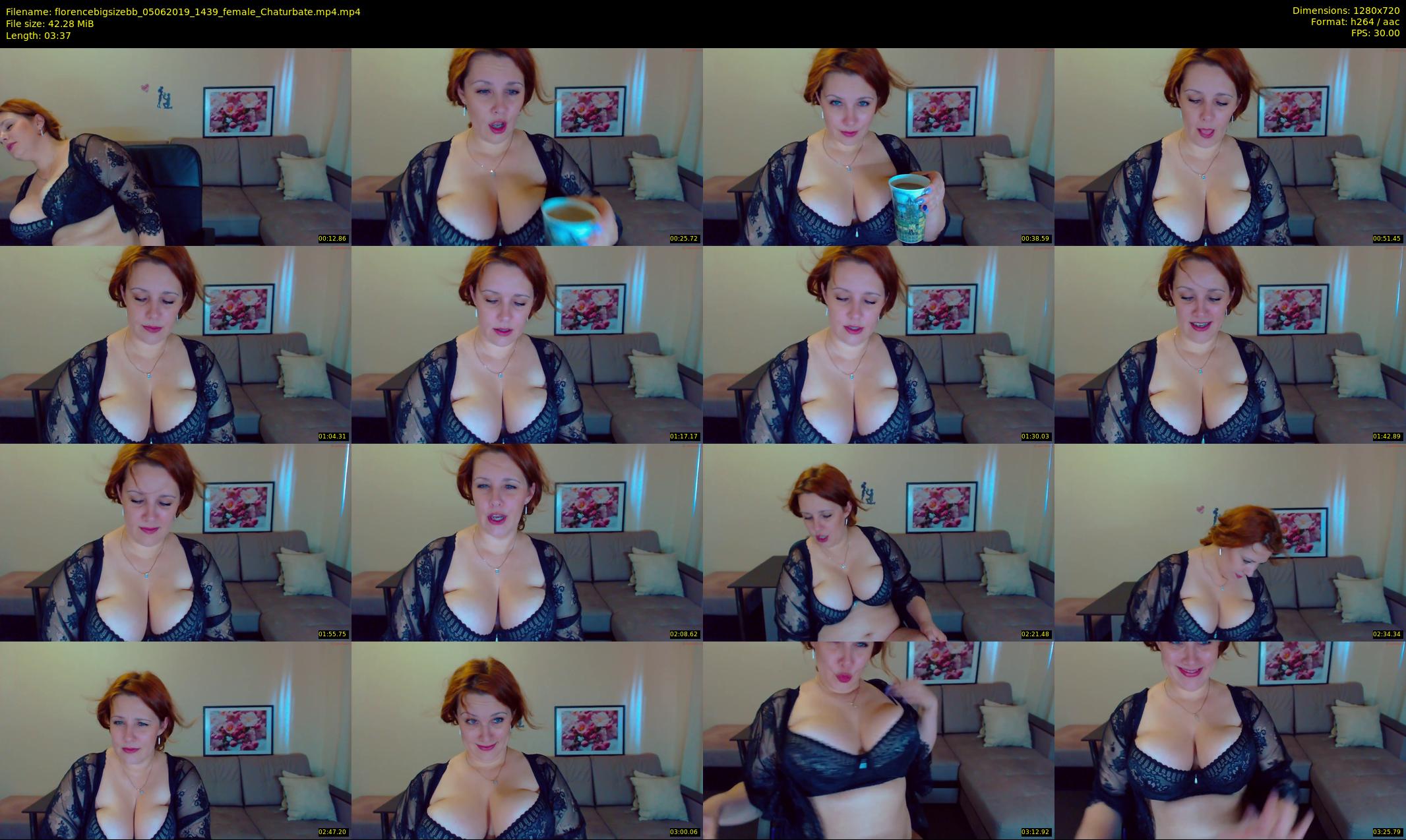 florencebigsizebb — 4 minute Chaturbate female cam show recording, 720p, Jun 5, 2019
