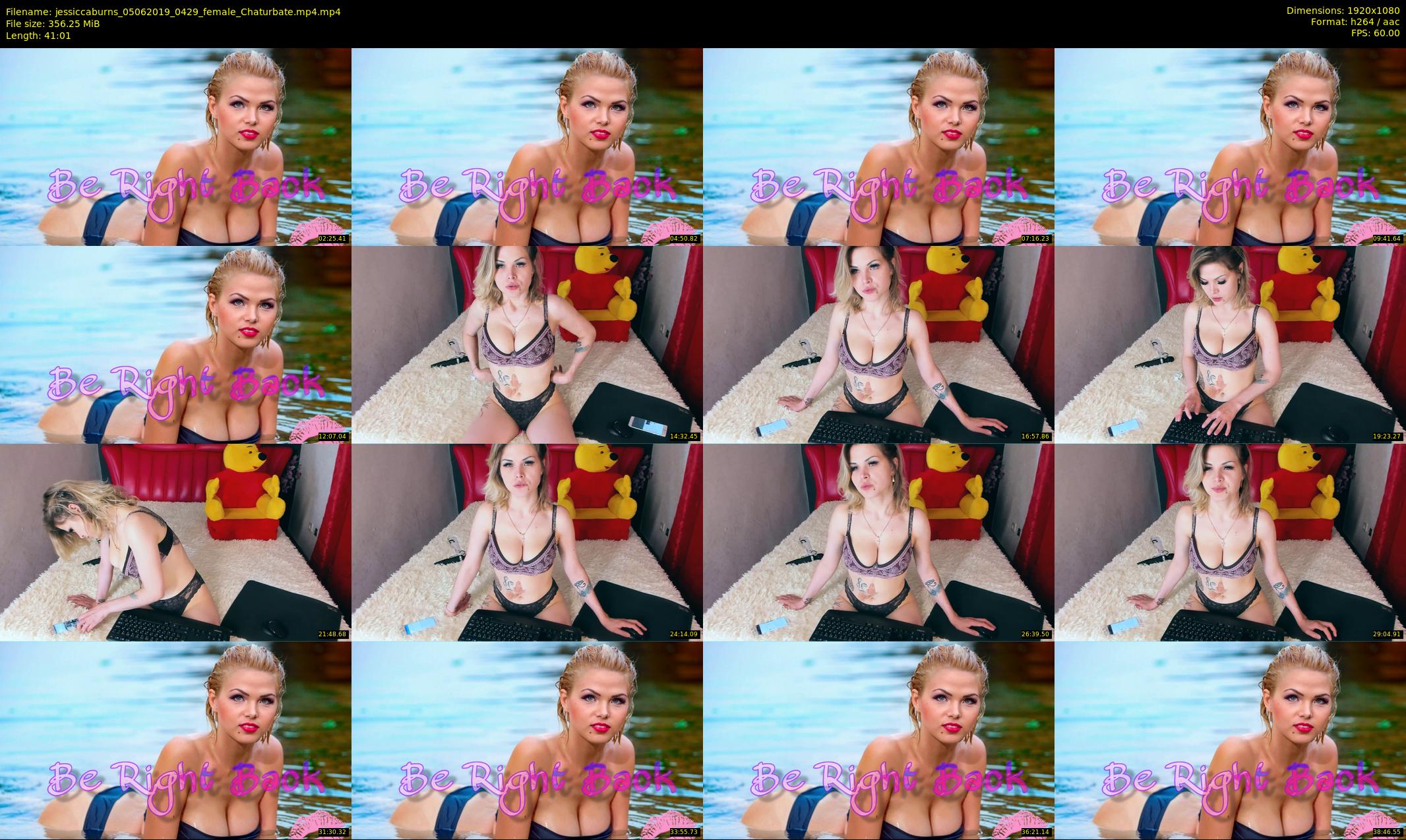 jessiccaburns — 42 minute Chaturbate female cam show recording, 1080p, Jun 5, 2019