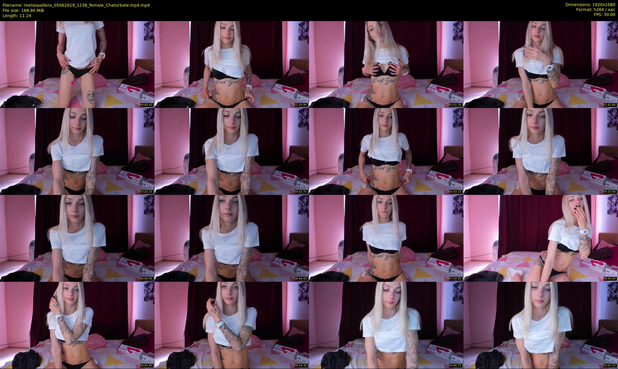 melissaallens — 12 minute Chaturbate female cam show recording, 1080p, Jun 5, 2019