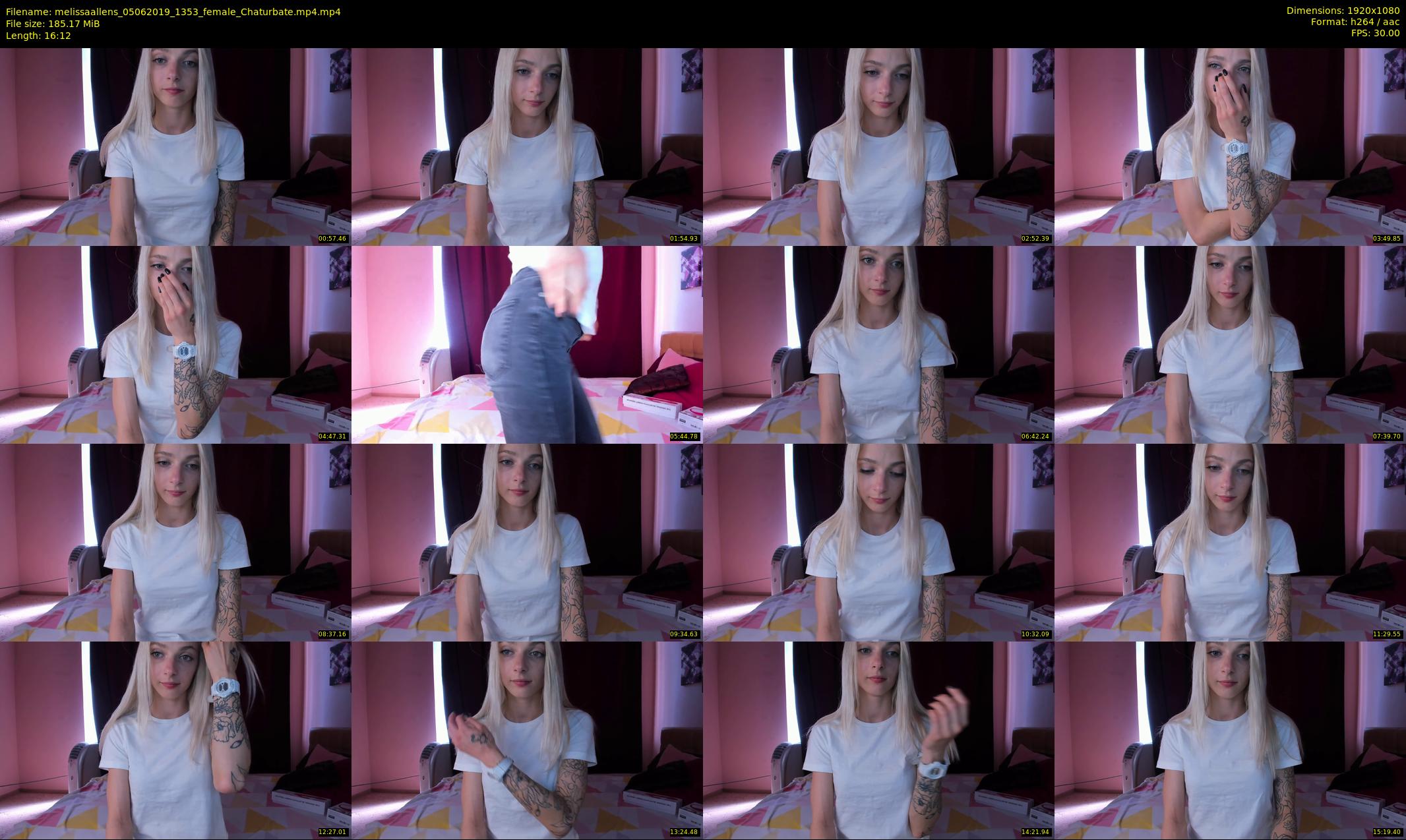 melissaallens — 17 minute Chaturbate female cam show recording, 1080p, Jun 5, 2019