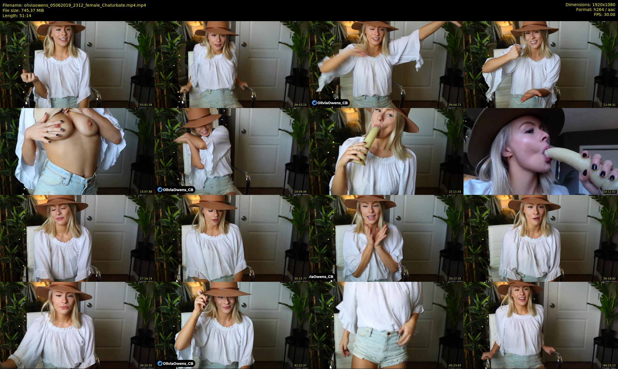 oliviaowens — 52 minute Chaturbate female cam show recording, 1080p, Jun 5, 2019