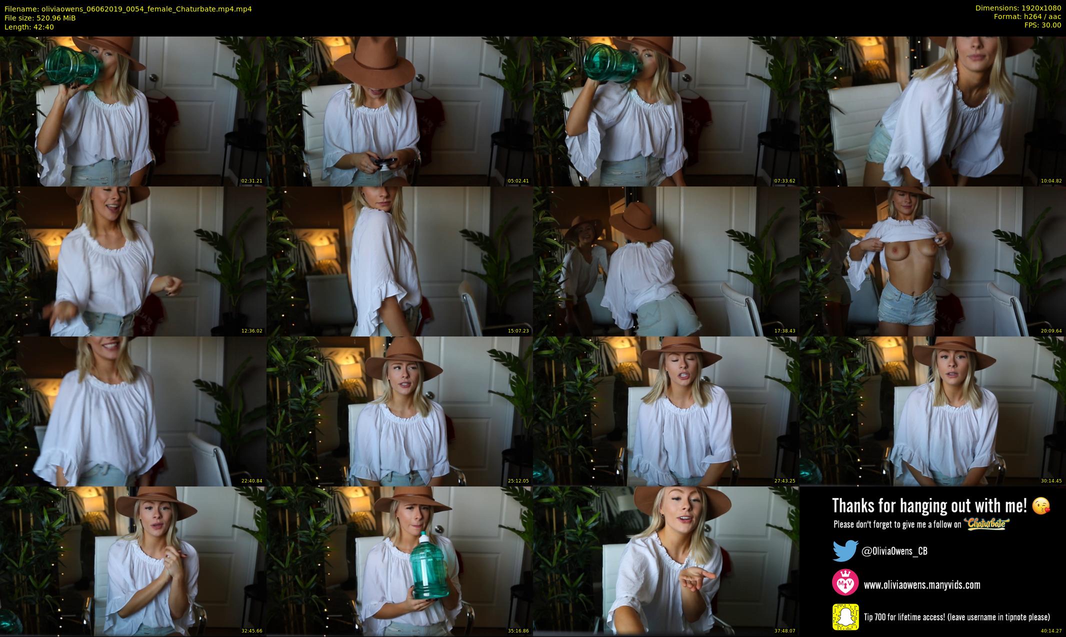 oliviaowens — 43 minute Chaturbate female cam show recording, 1080p, Jun 6, 2019