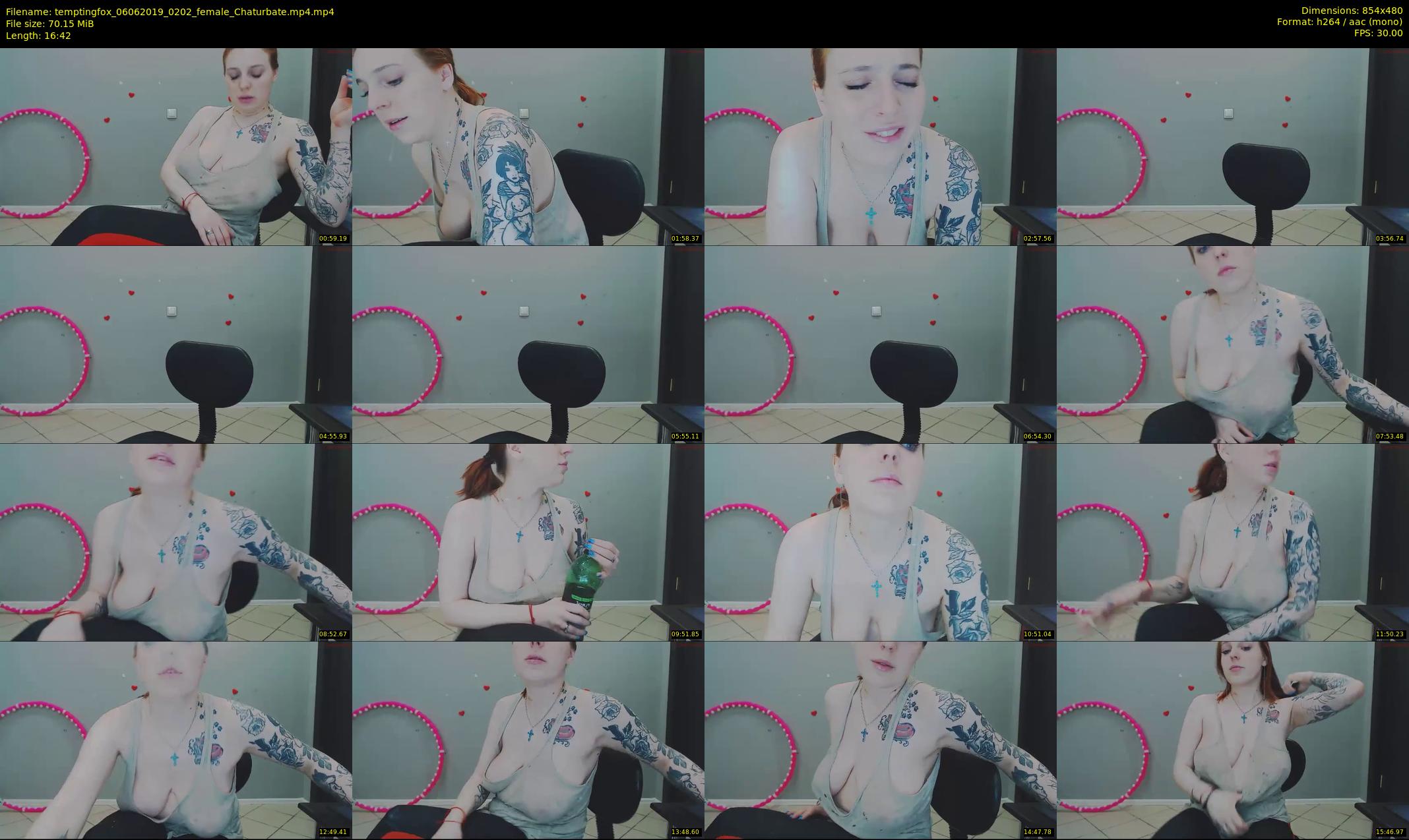 temptingfox — 17 minute Chaturbate female cam show recording, 480p, Jun 6, 2019