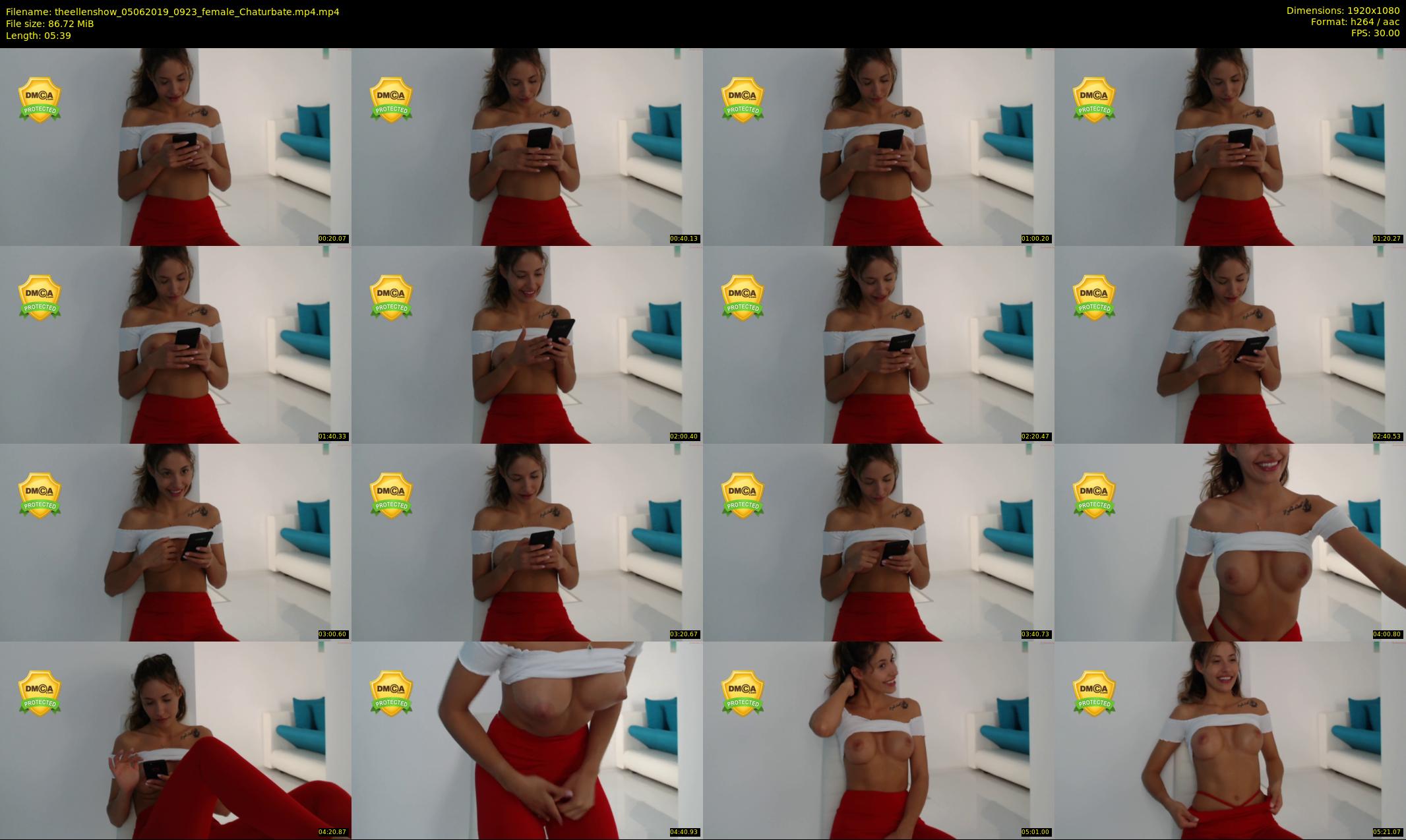 theellenshow — 6 minute Chaturbate female cam show recording, 1080p, Jun 5, 2019