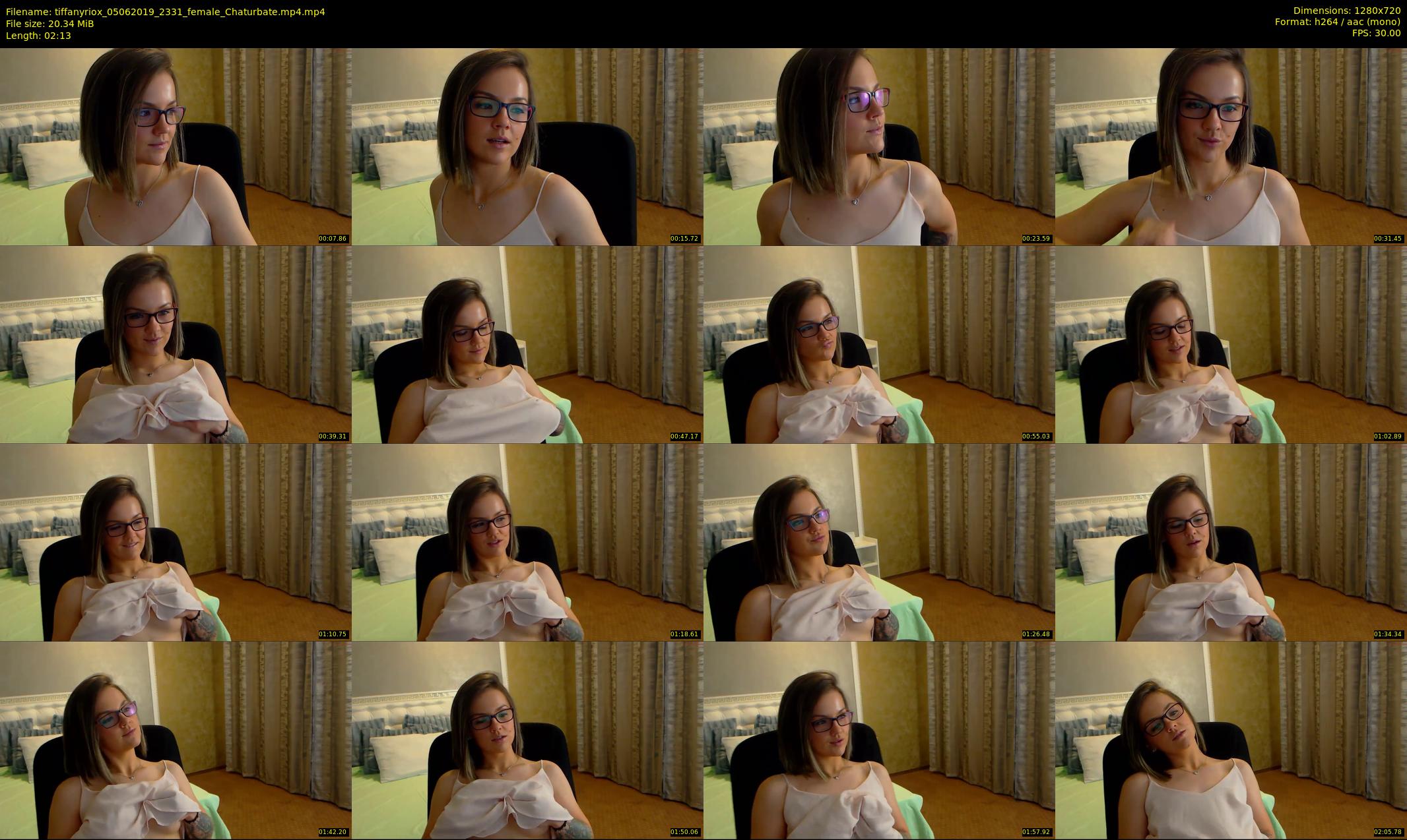 tiffanyriox — 3 minute Chaturbate female cam show recording, 720p, Jun 5, 2019