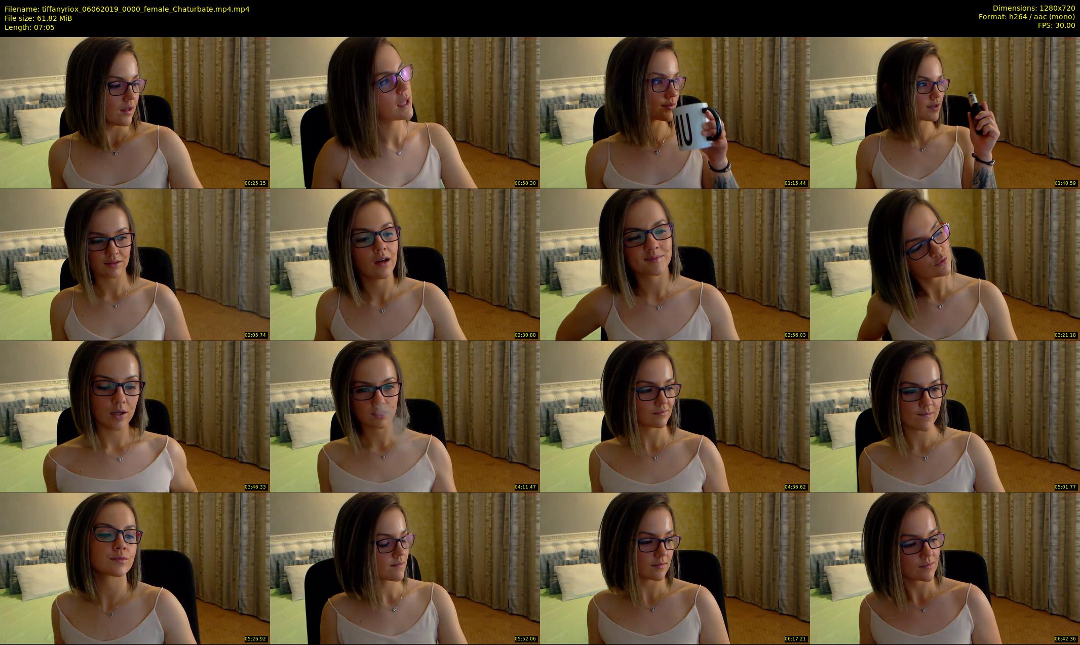 tiffanyriox — 8 minute Chaturbate female cam show recording, 720p, Jun 6, 2019