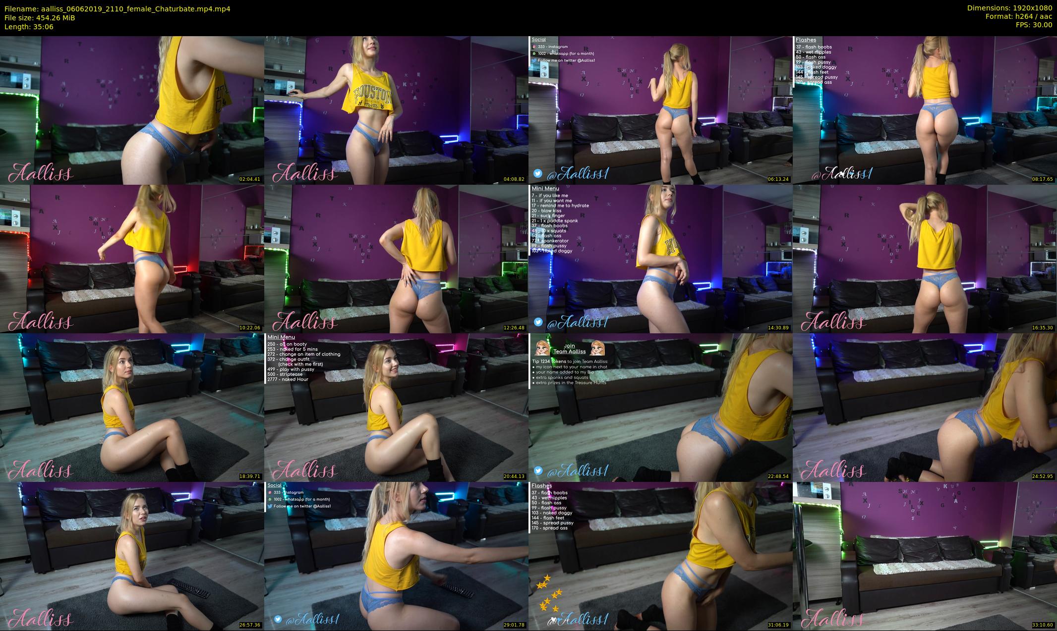 aalliss — 36 minute Chaturbate female cam show recording, 1080p, Jun 6, 2019
