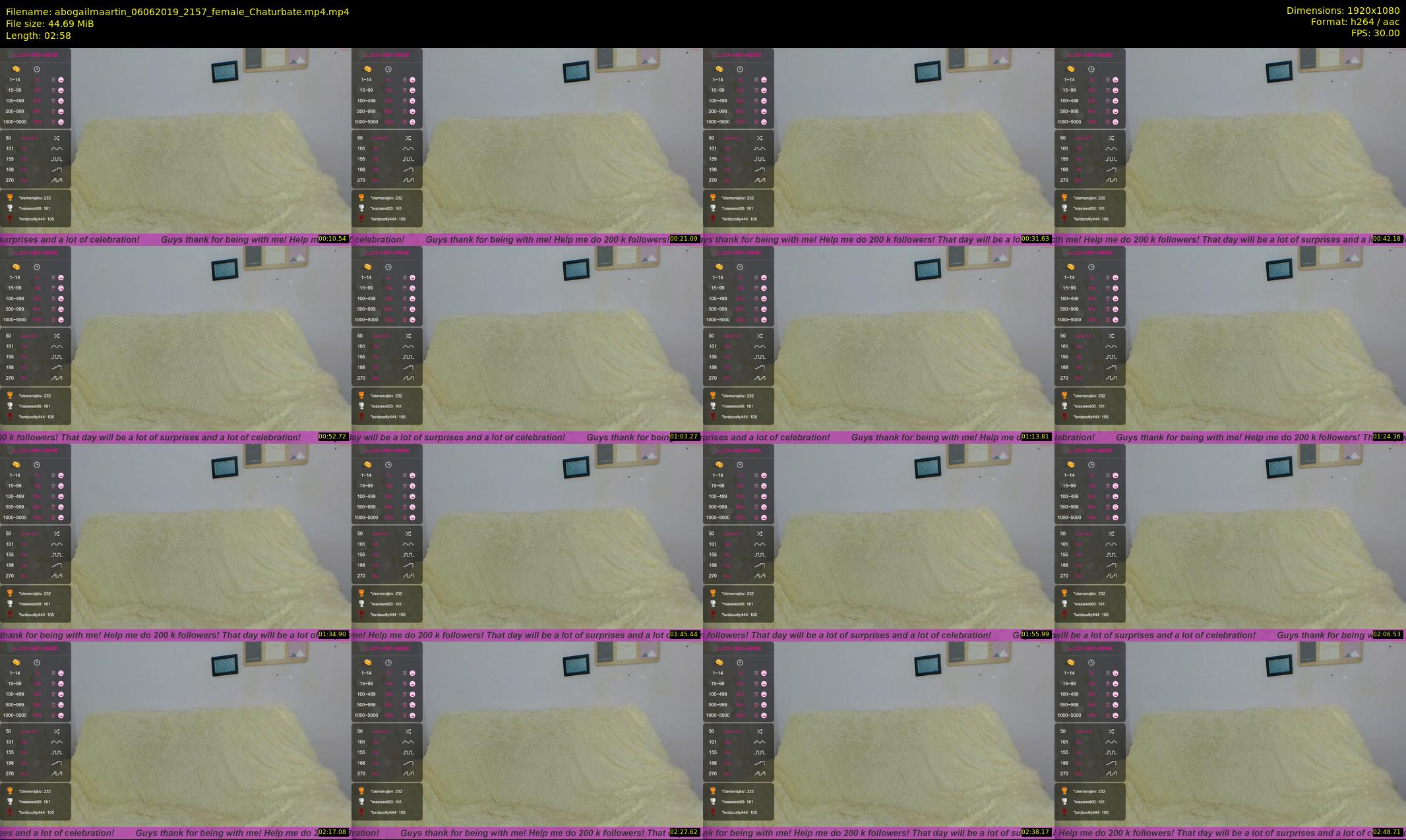 abogailmaartin — 3 minute Chaturbate female cam show recording, 1080p, Jun 6, 2019