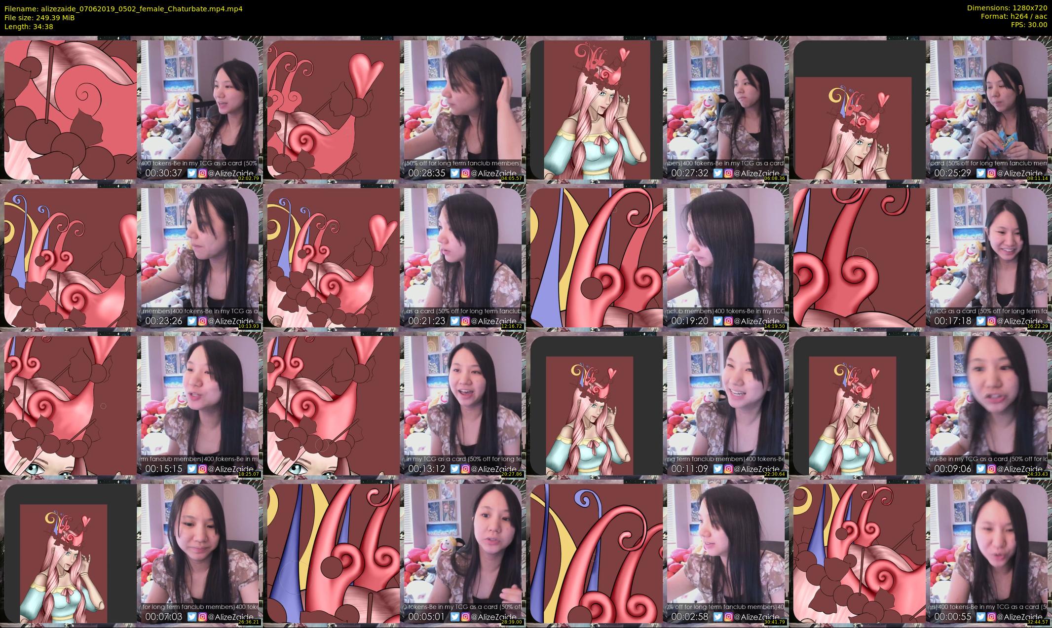 alizezaide — 35 minute Chaturbate female cam show recording, 720p, Jun 7, 2019
