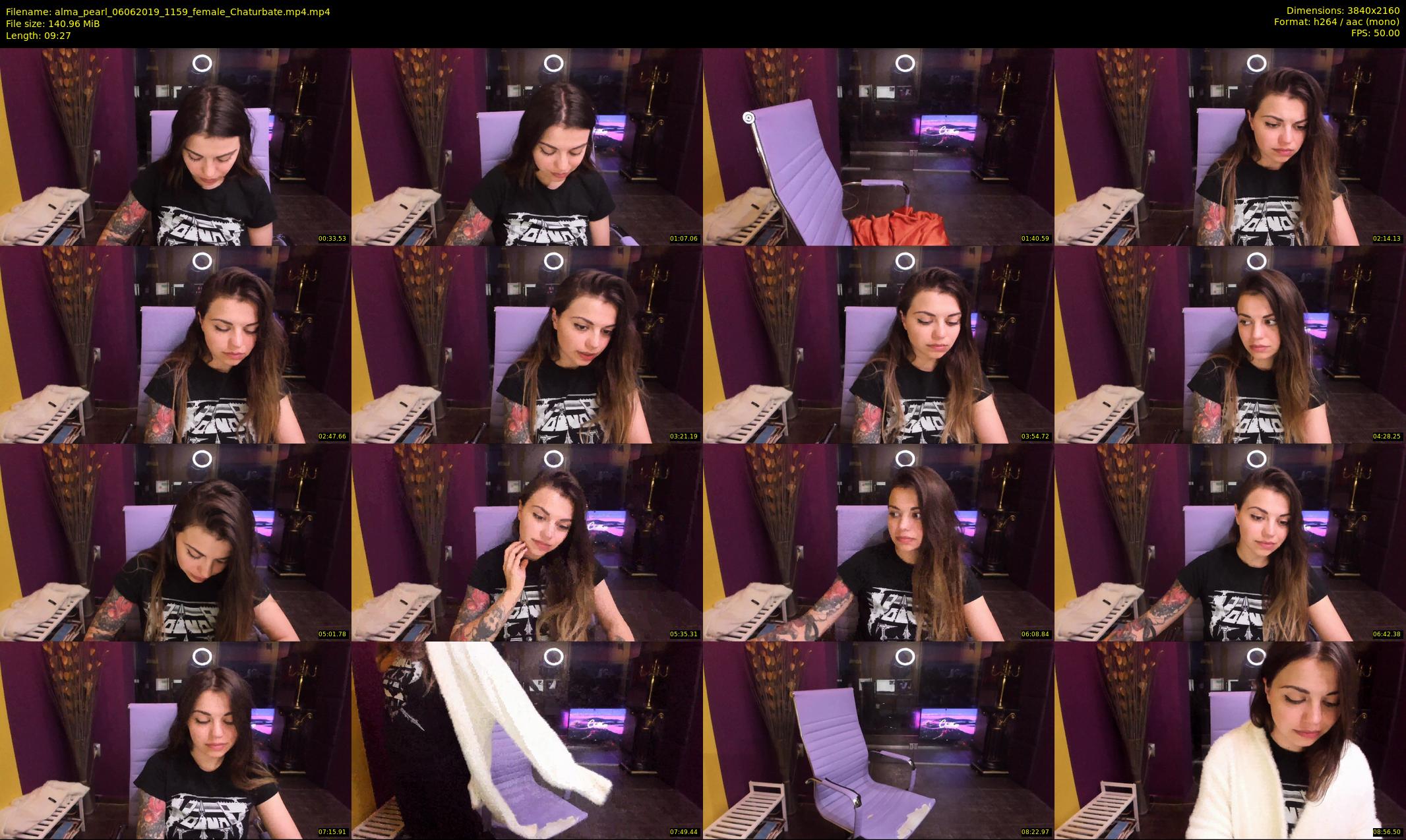 alma_pearl — 10 minute Chaturbate female cam show recording, 4K, Jun 6, 2019