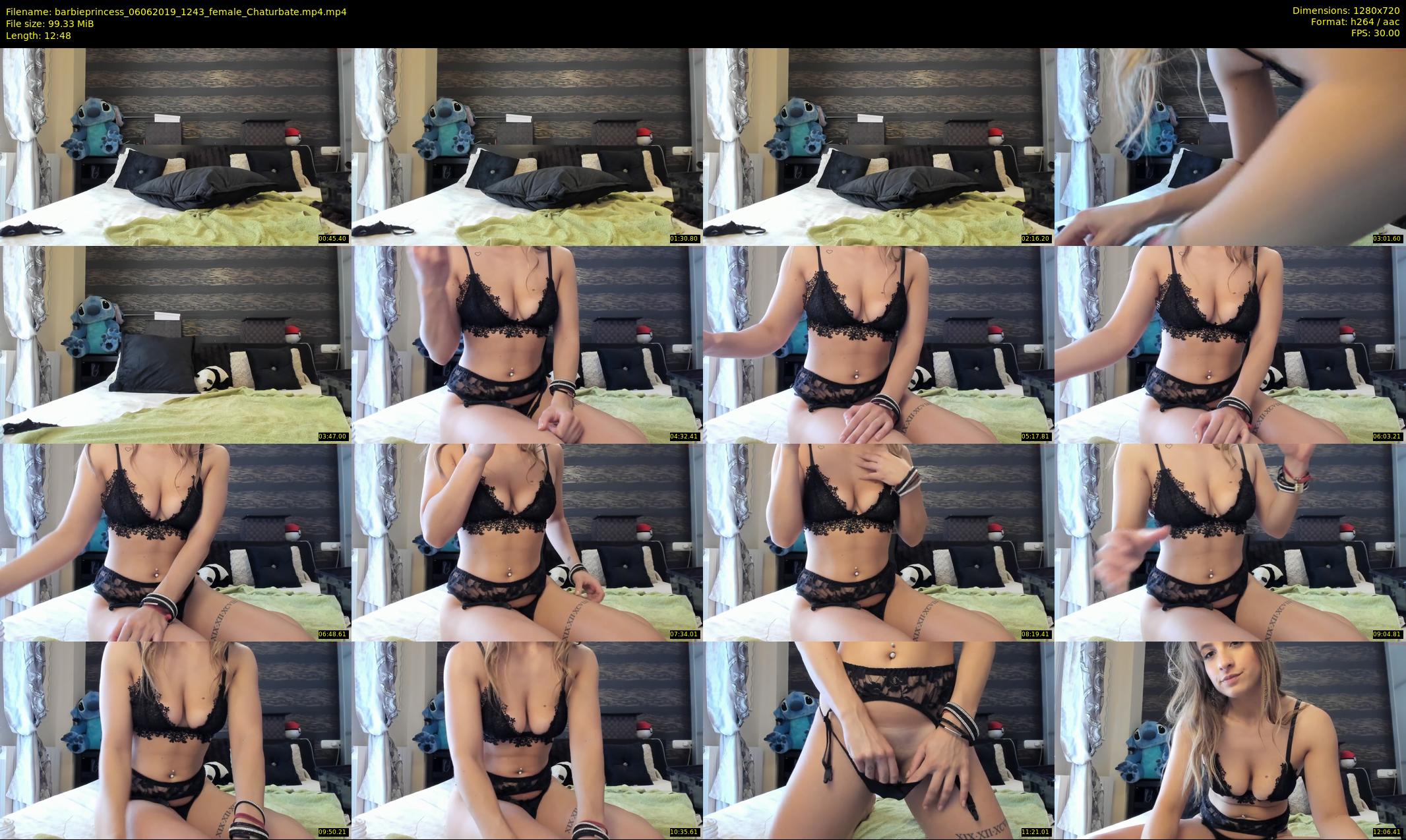 barbieprincess — 13 minute Chaturbate female cam show recording, 720p, Jun 6, 2019