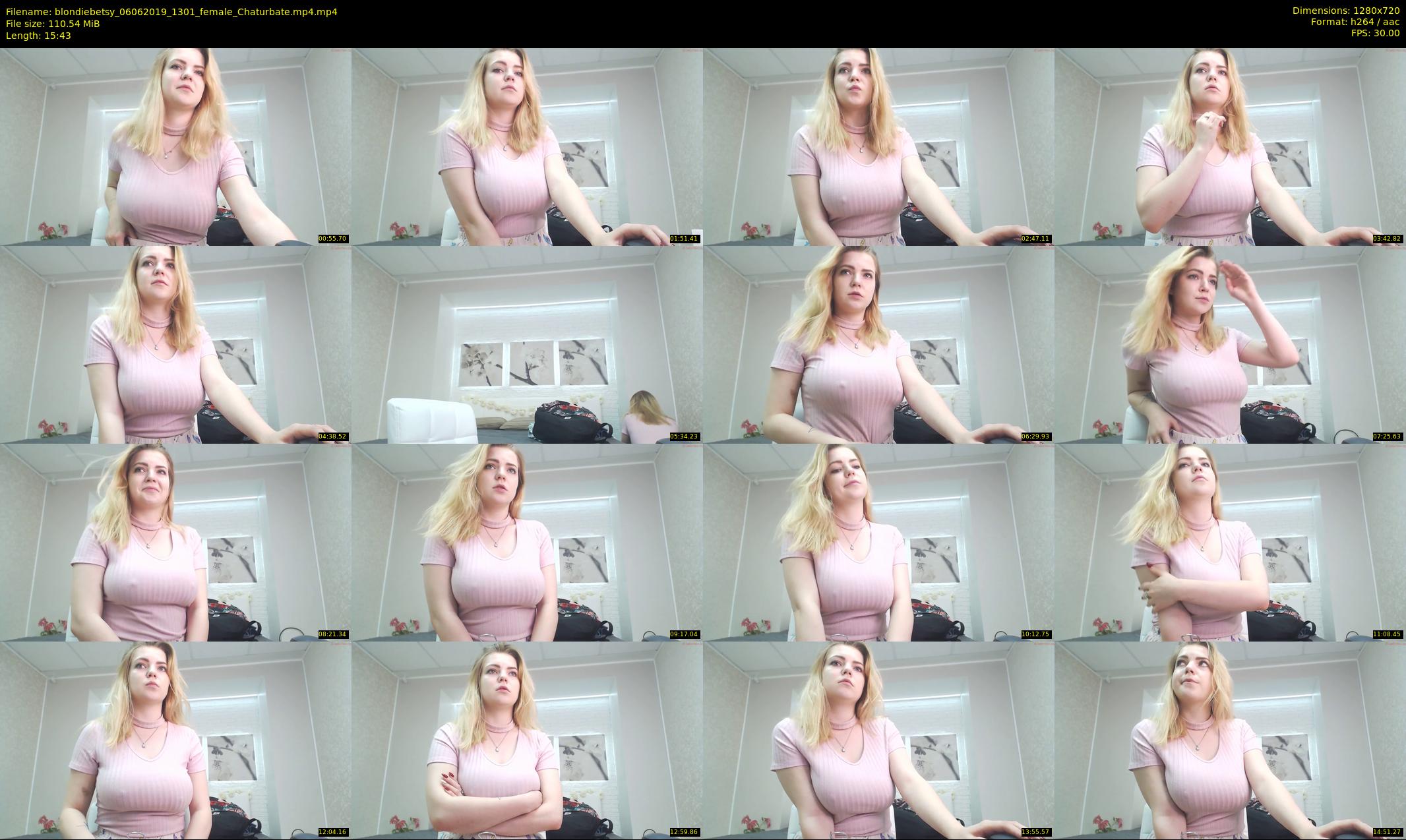 blondiebetsy — 16 minute Chaturbate female cam show recording, 720p, Jun 6, 2019