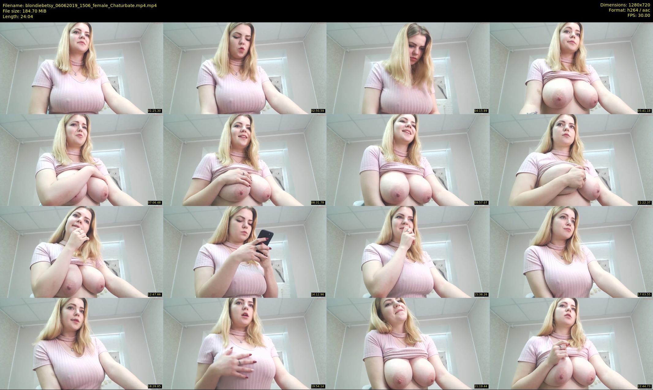 blondiebetsy — 25 minute Chaturbate female cam show recording, 720p, Jun 6, 2019