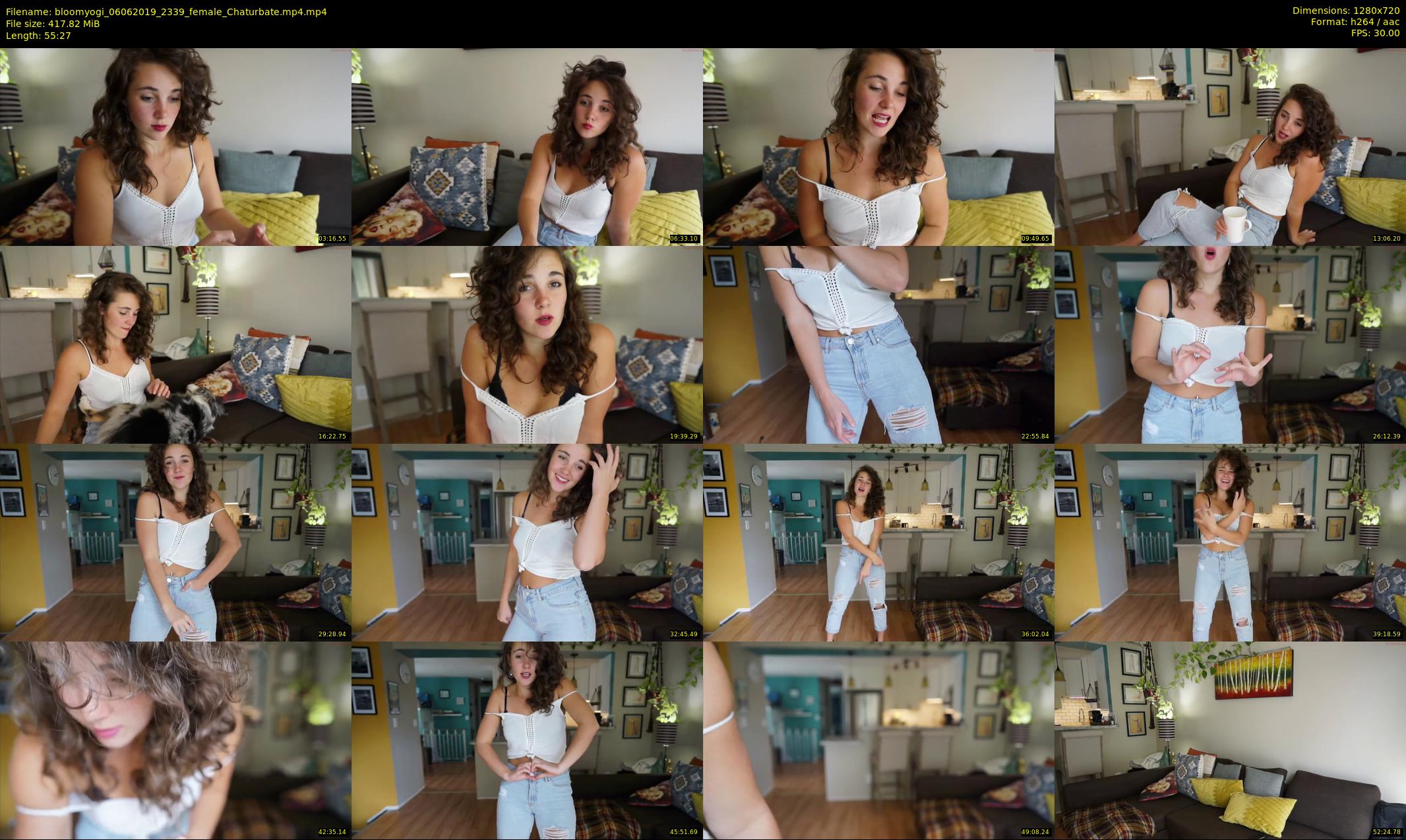 bloomyogi — 56 minute Chaturbate female cam show recording, 720p, Jun 6, 2019