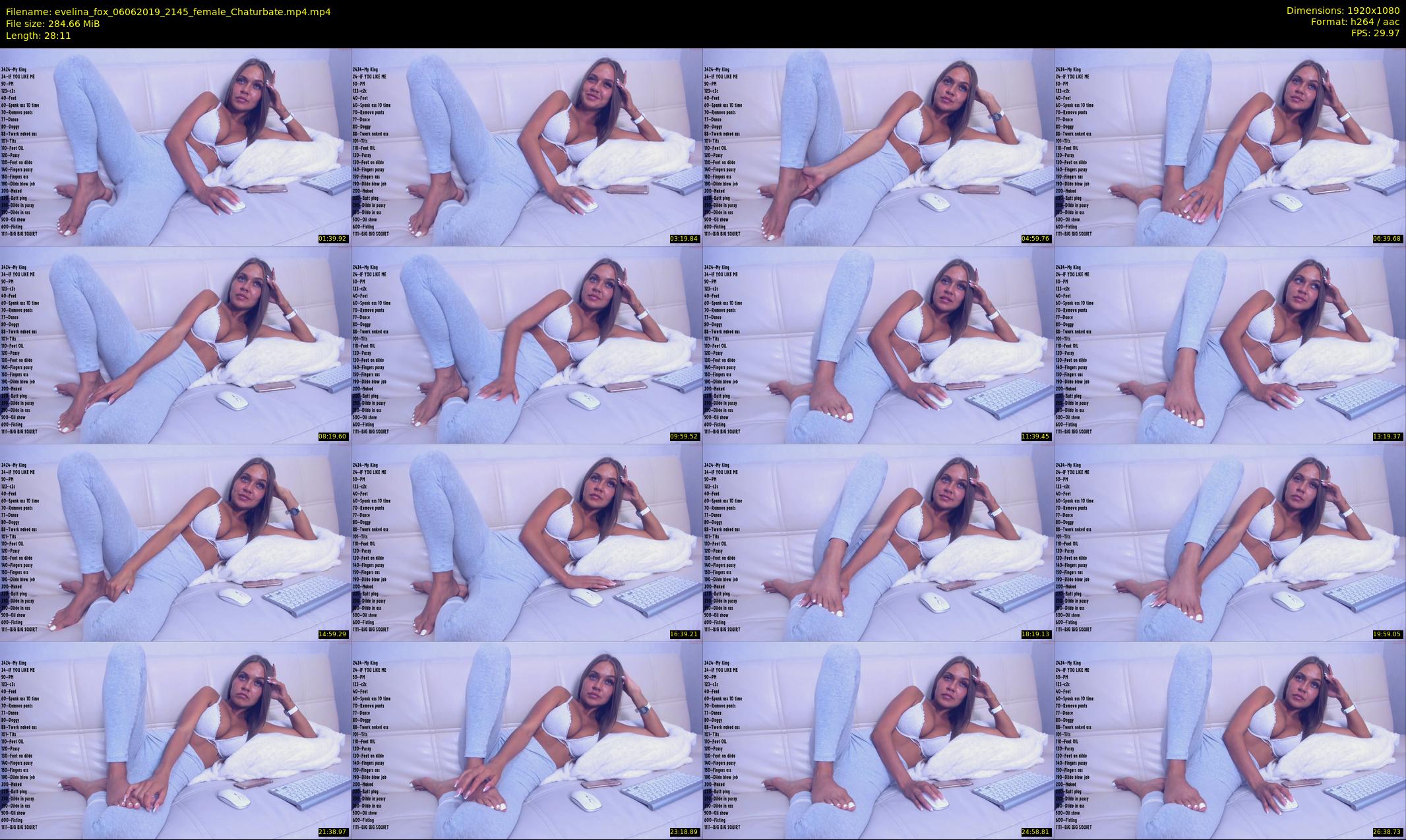 evelina_fox — 29 minute Chaturbate female cam show recording, 1080p, Jun 6, 2019