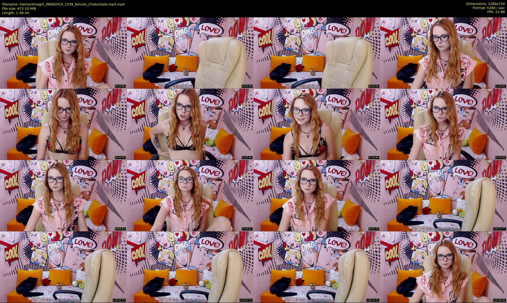 klementinagirl — 91 minute Chaturbate female cam show recording, 720p, Jun 6, 2019