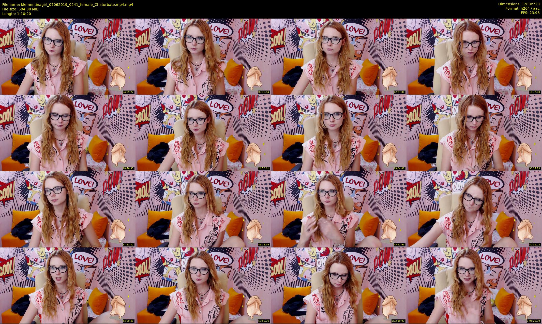 klementinagirl — 71 minute Chaturbate female cam show recording, 720p, Jun 7, 2019