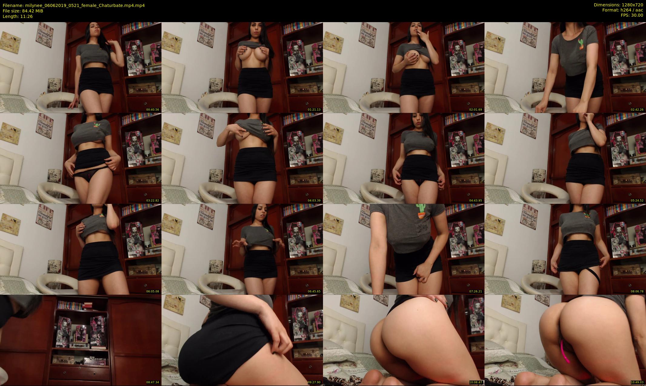 milynee — 12 minute Chaturbate female cam show recording, 720p, Jun 6, 2019
