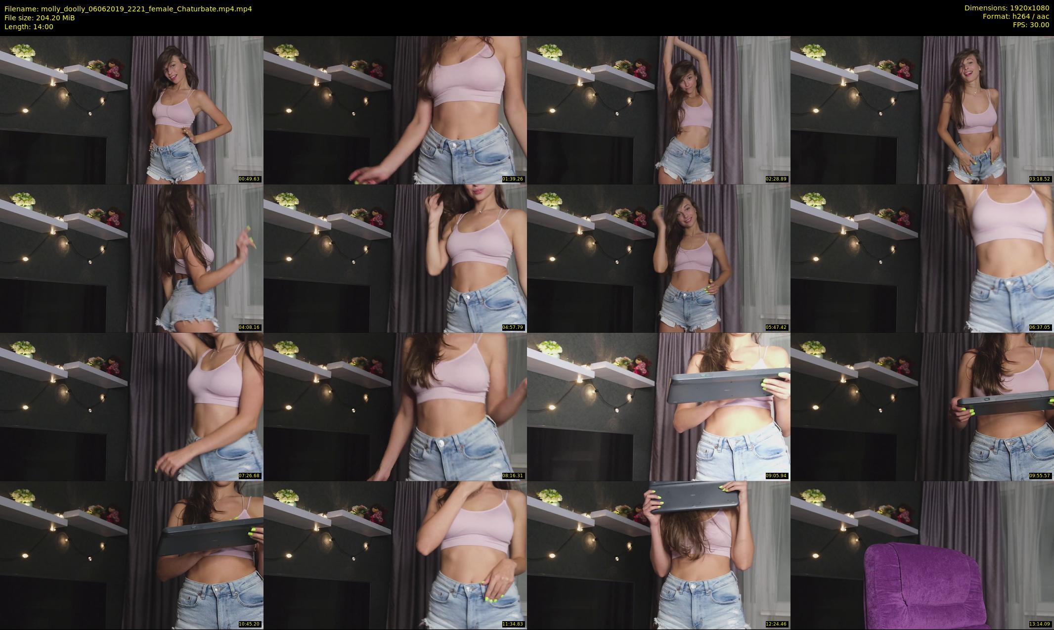 molly_doolly — 14 minute Chaturbate female cam show recording, 1080p, Jun 6, 2019