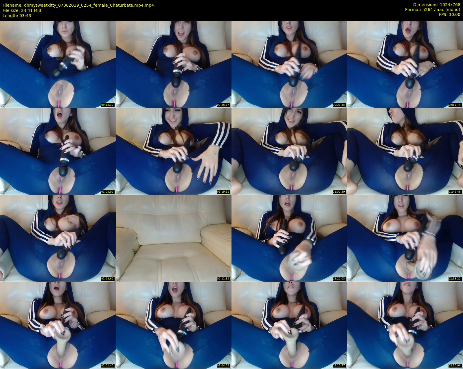 ohmysweetkitty — 4 minute Chaturbate female cam show recording, 720p, Jun 7, 2019