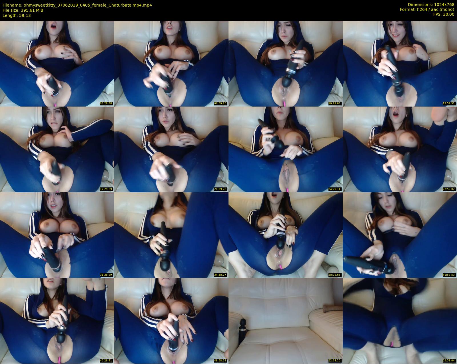 ohmysweetkitty — 60 minute Chaturbate female cam show recording, 720p, Jun 7, 2019